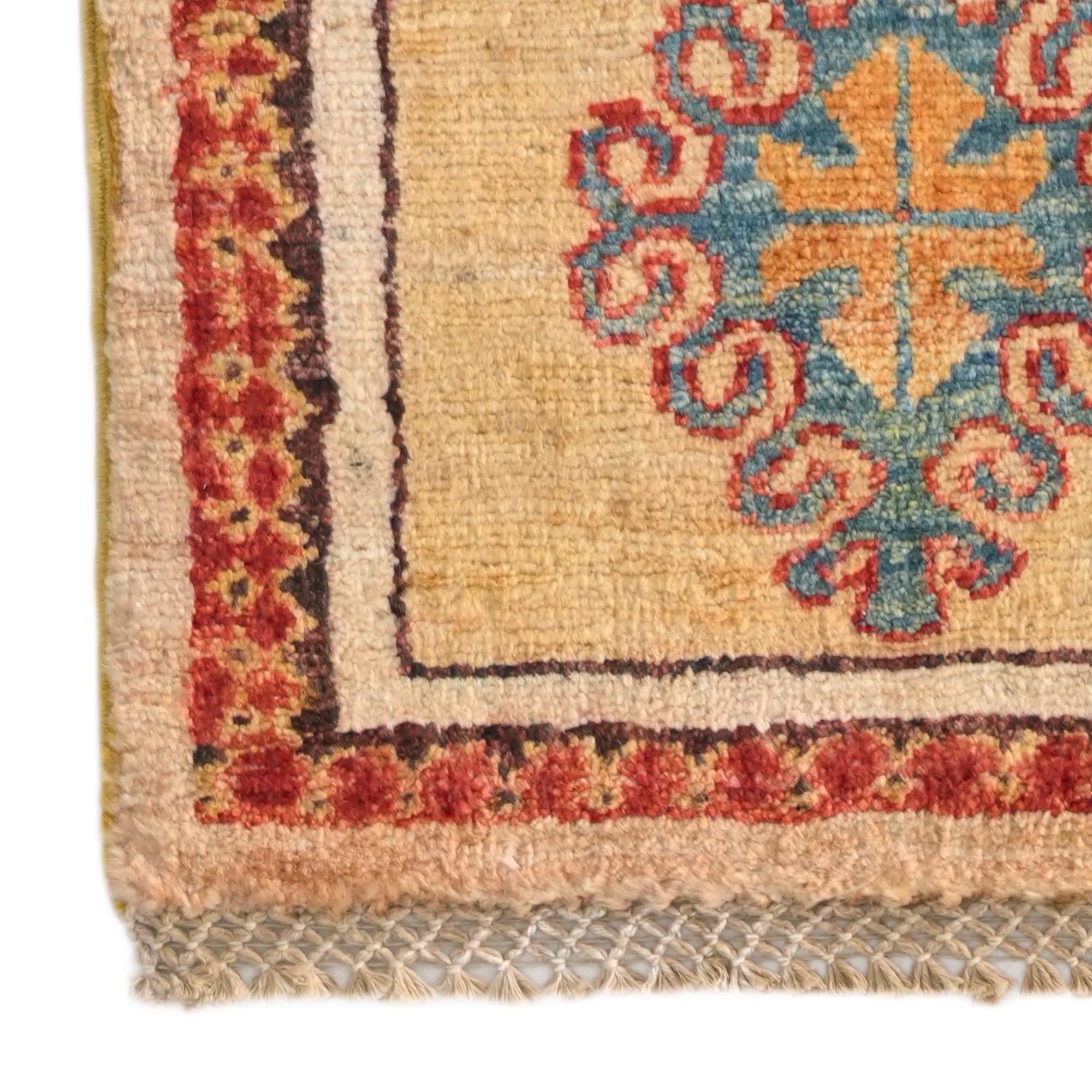 1' 4 x 2' Hand Knotted Ziegler Rug