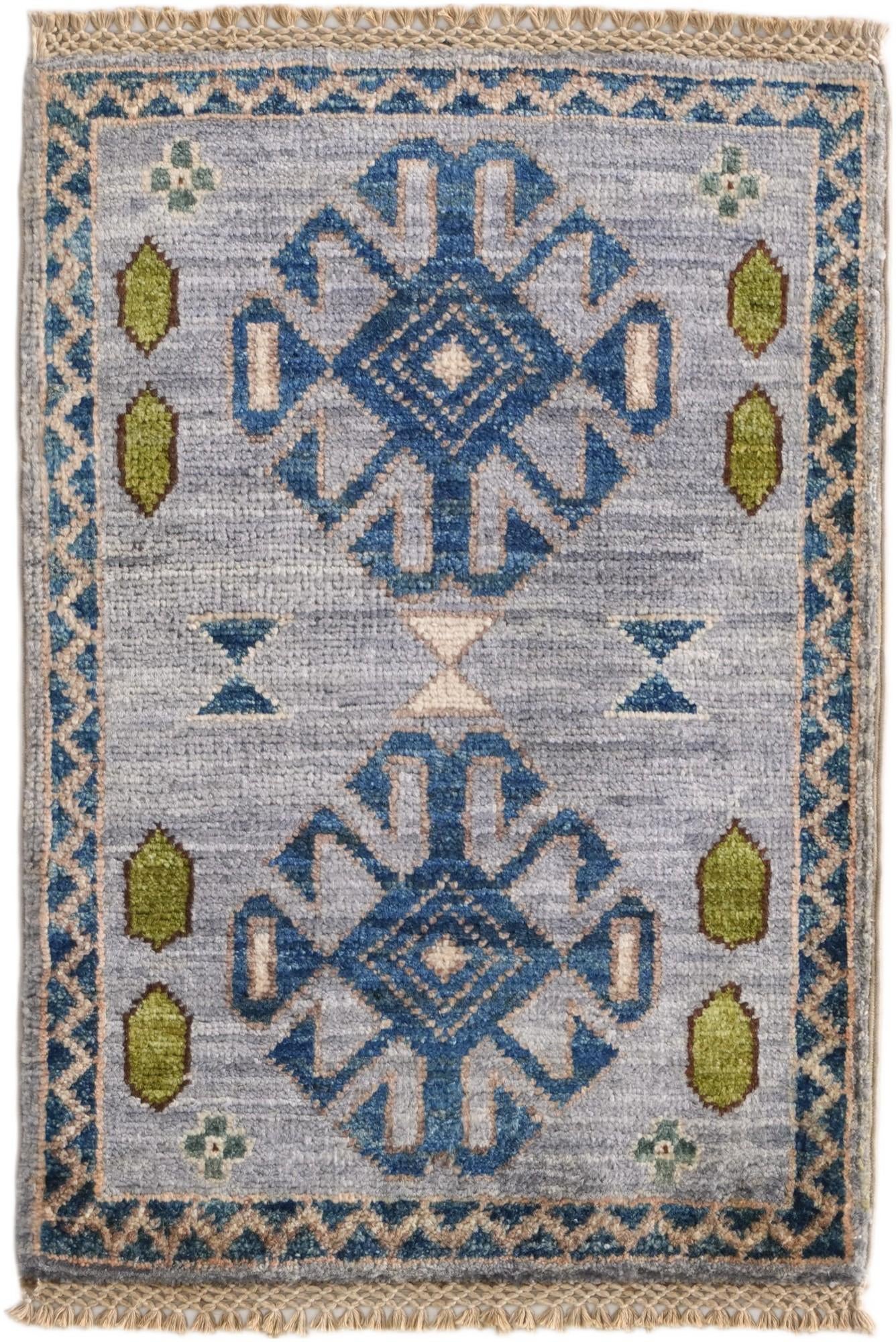1' 4 x 2' Hand Knotted Ziegler Rug