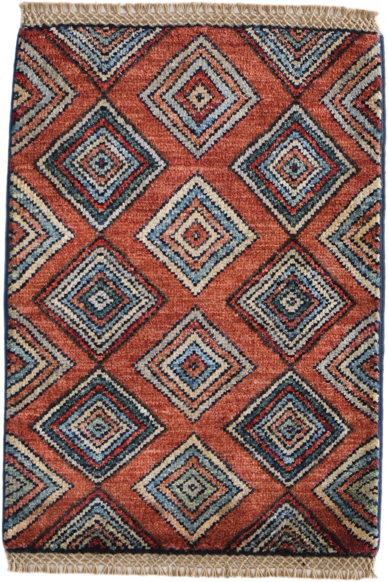 1' 4 x 2' Hand Knotted Ziegler Rug