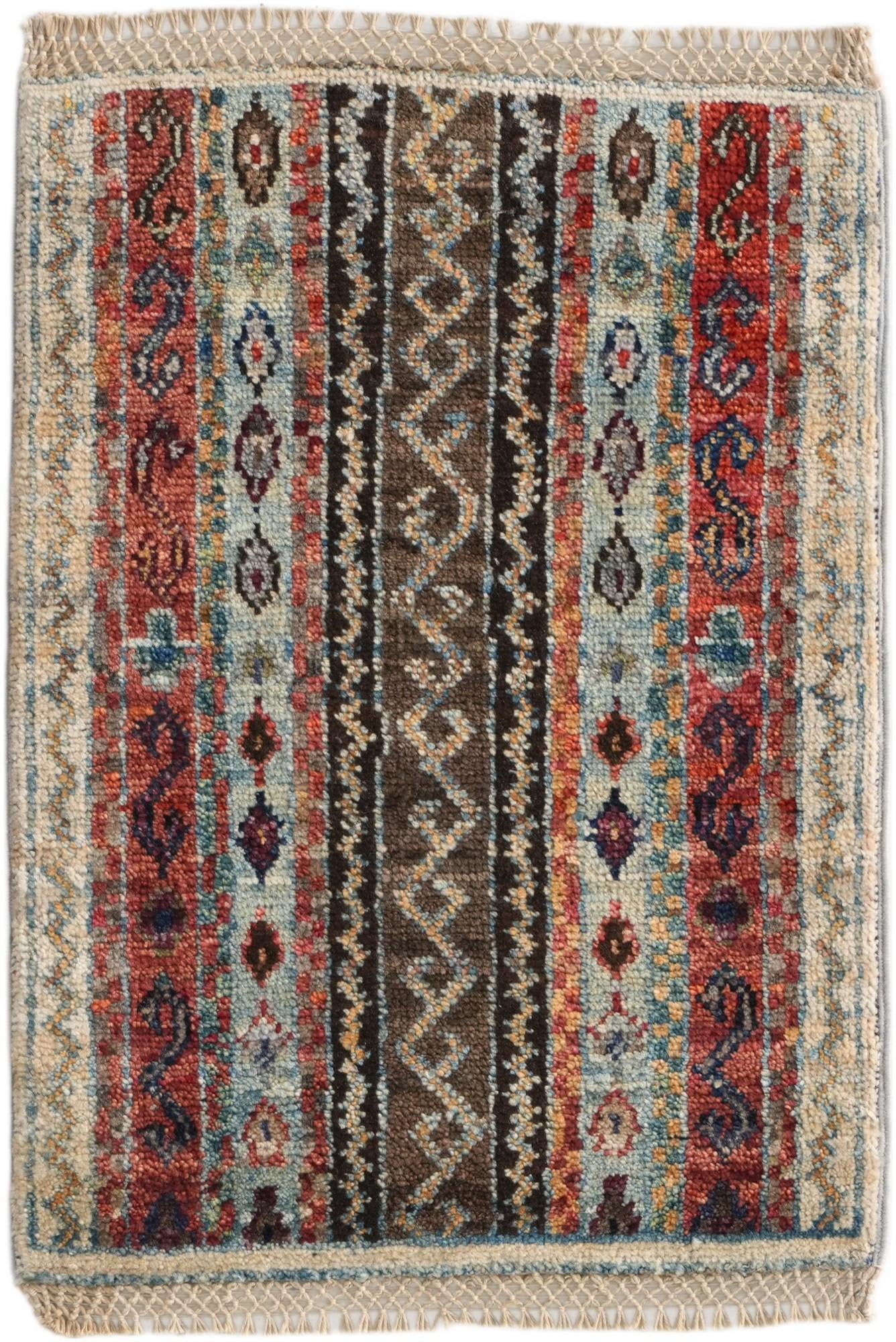 1' 4 x 2' Hand Knotted Ziegler Rug