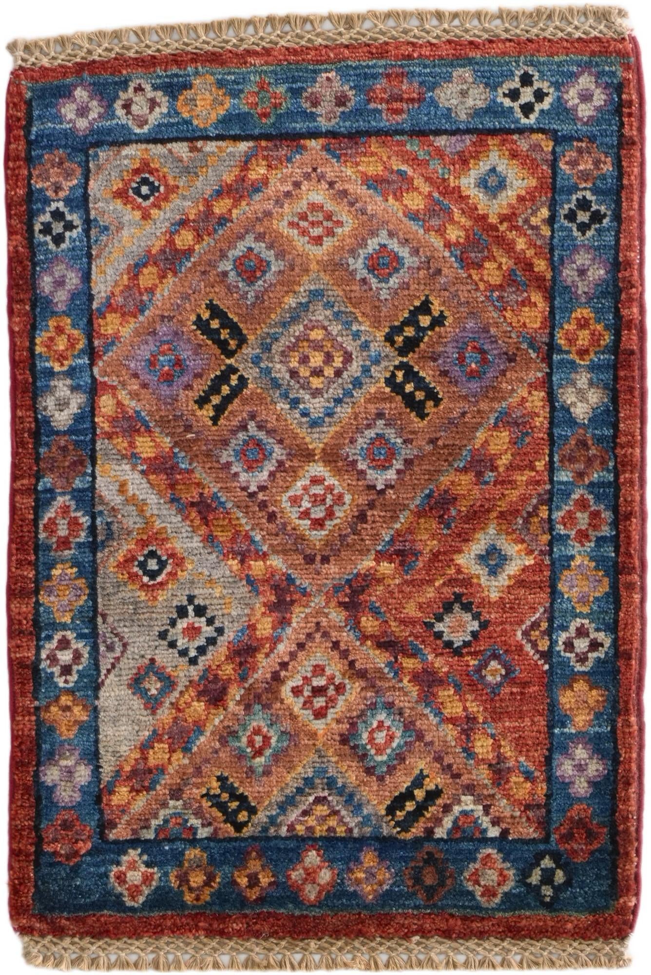1' 4 x 2' Hand Knotted Ziegler Rug