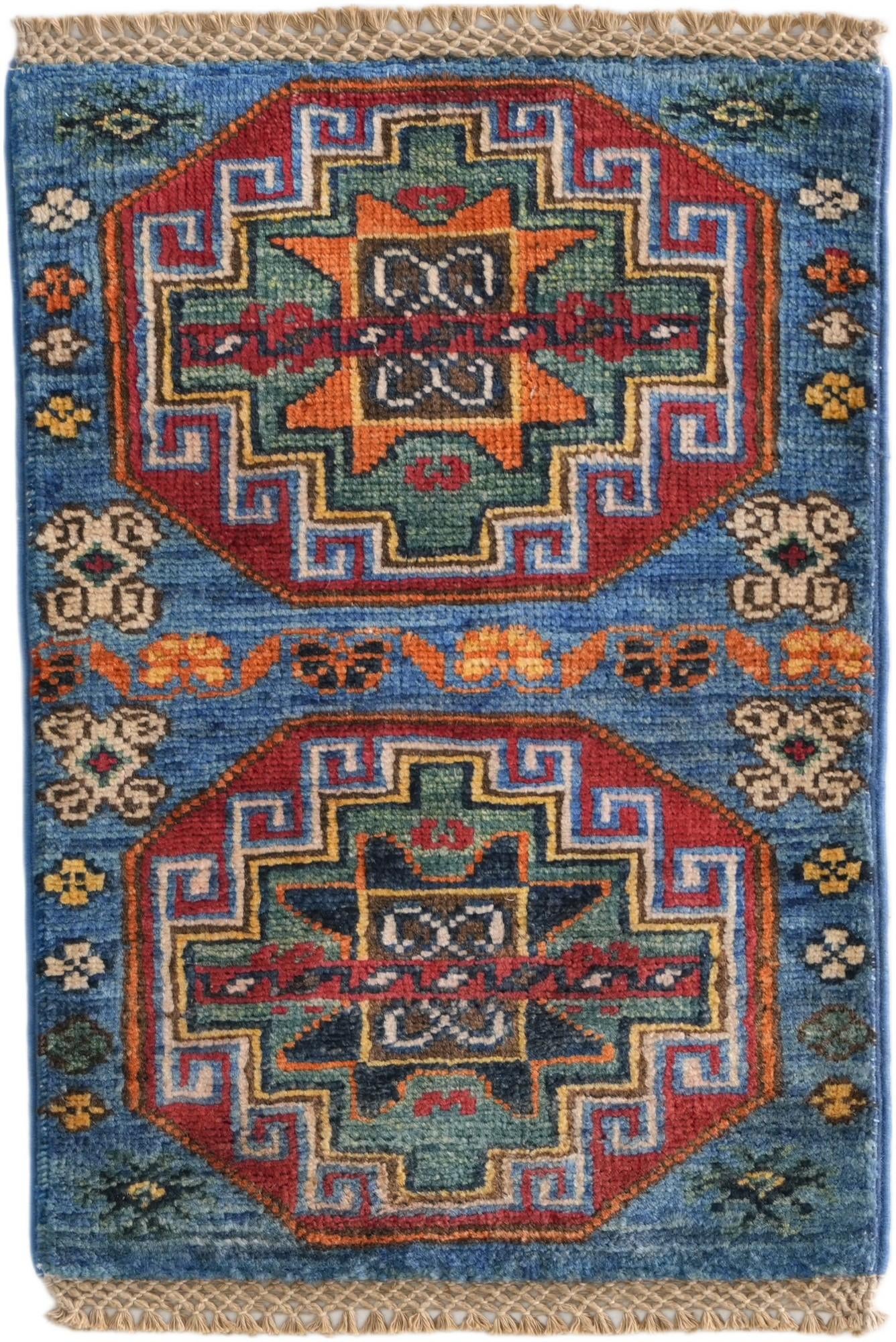 1' 4 x 2' Hand Knotted Ziegler Rug