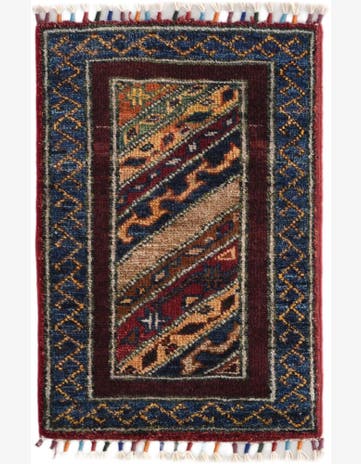 1' 4 x 2' Hand Knotted Ziegler Rug