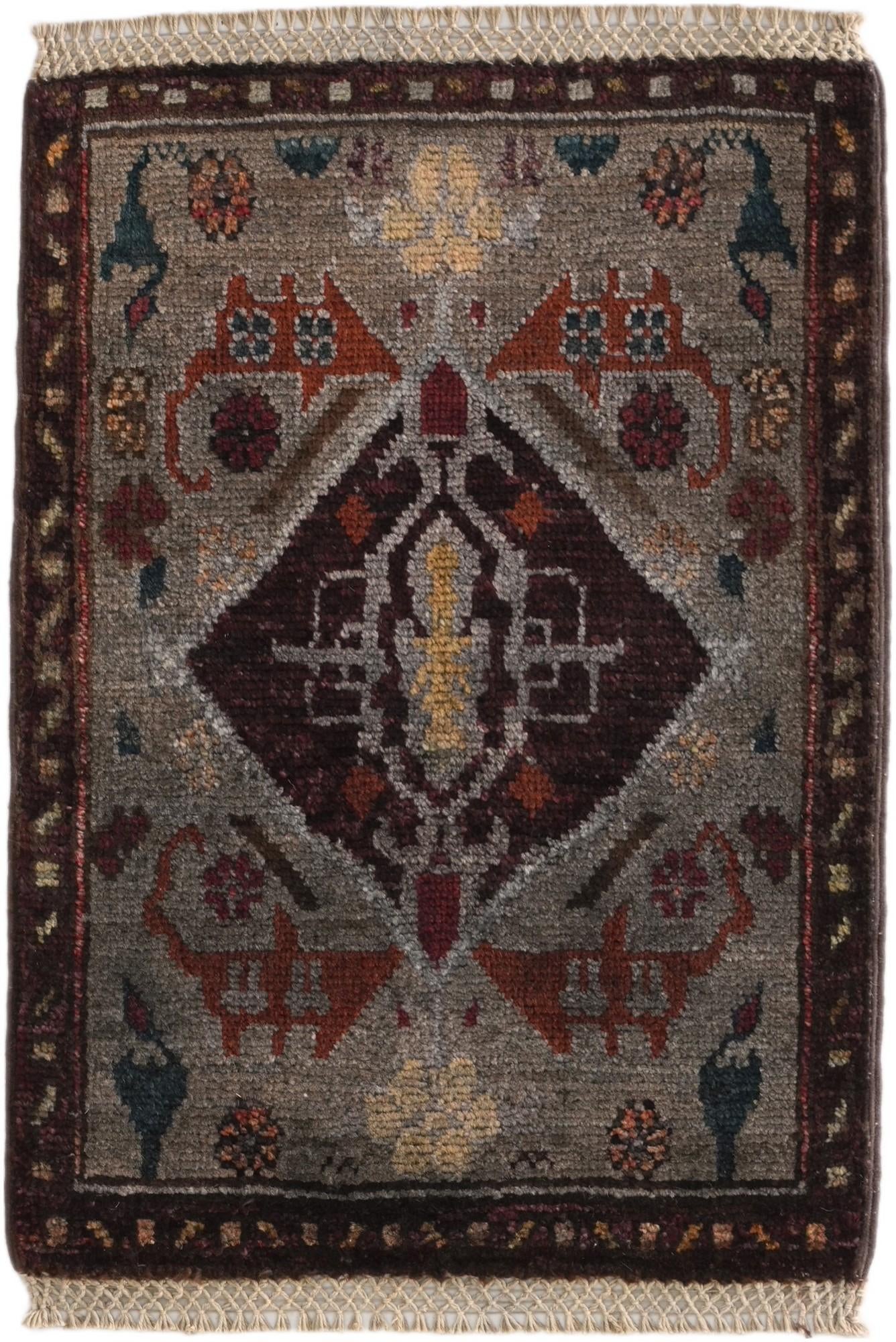 1' 4 x 2' Hand Knotted Ziegler Rug