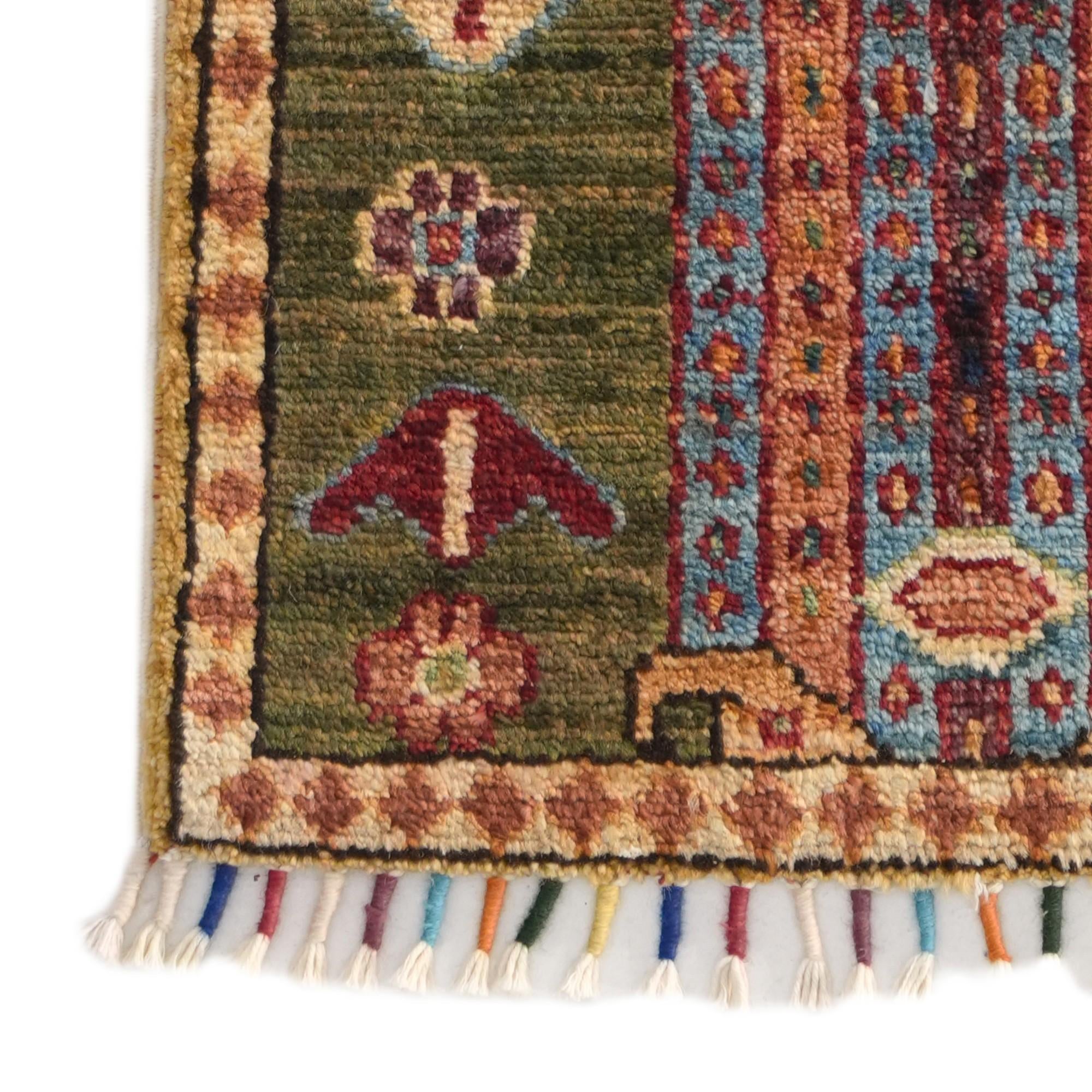 40cm x 60cm Hand Knotted Ziegler Rug