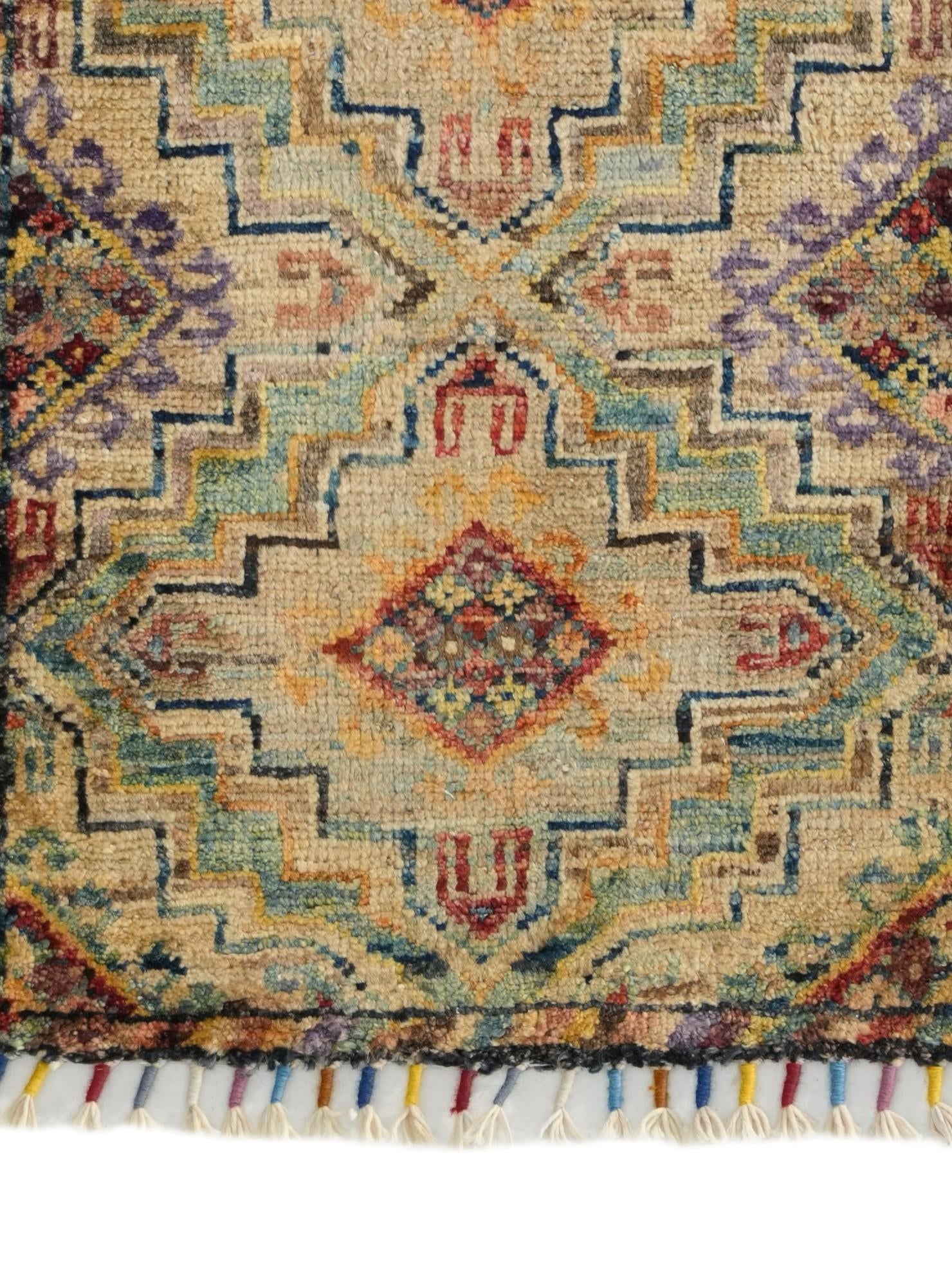1' 4 x 2' Hand Knotted Ziegler Rug