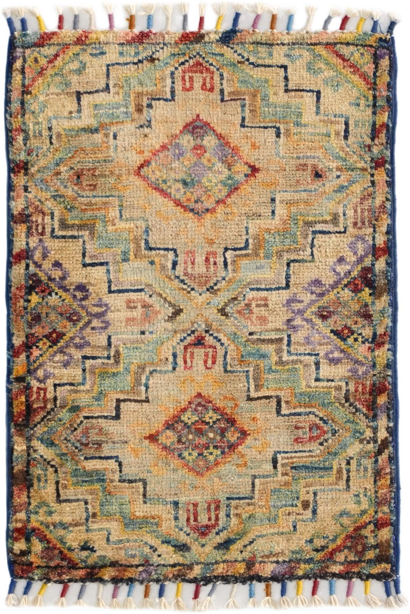 1' 4 x 2' Hand Knotted Ziegler Rug