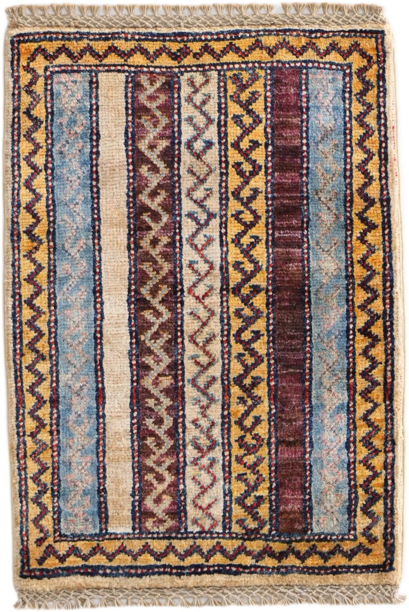 1' 4 x 2' Hand Knotted Ziegler Rug