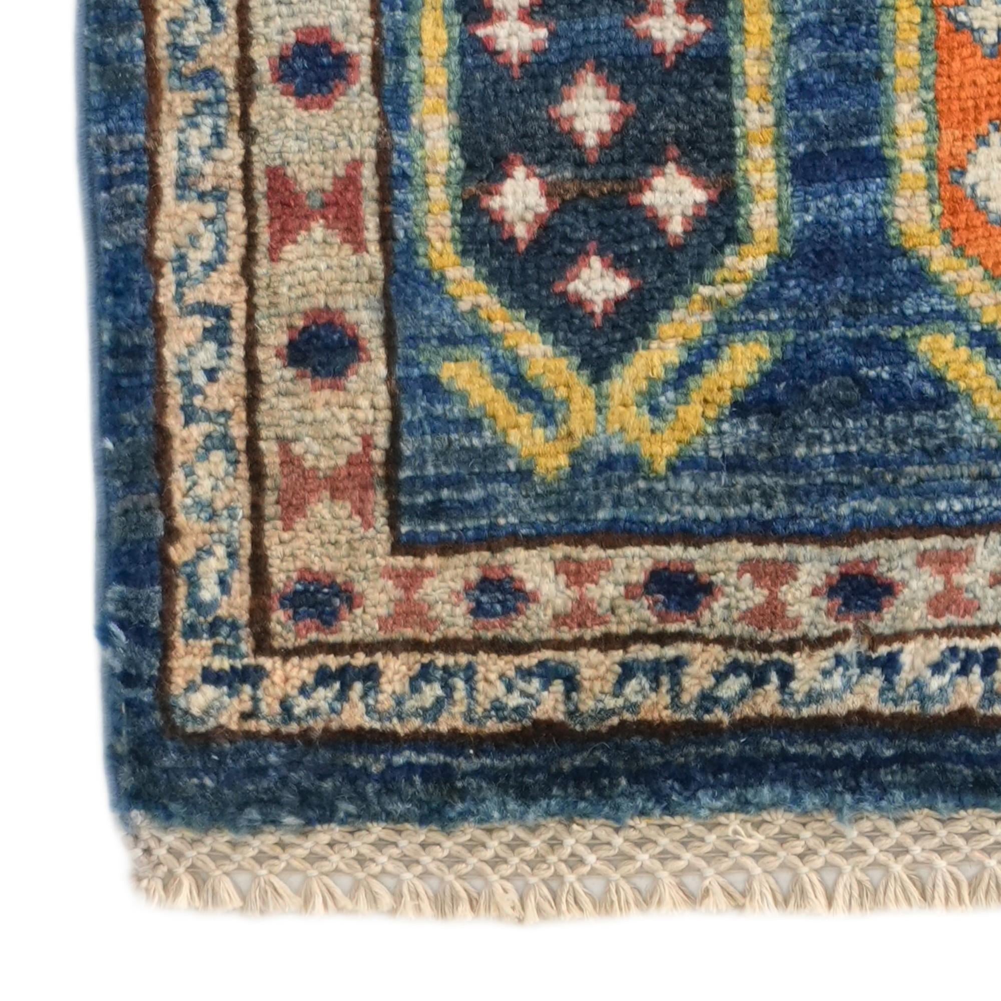 1' 4 x 2' Hand Knotted Ziegler Rug