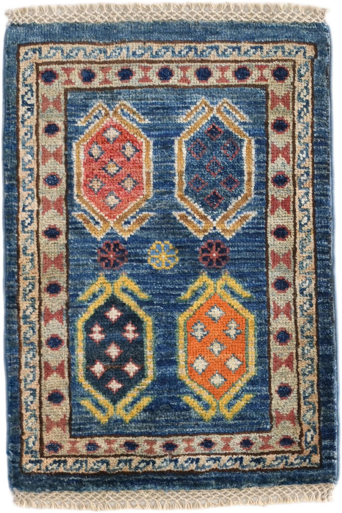 1' 4 x 2' Hand Knotted Ziegler Rug