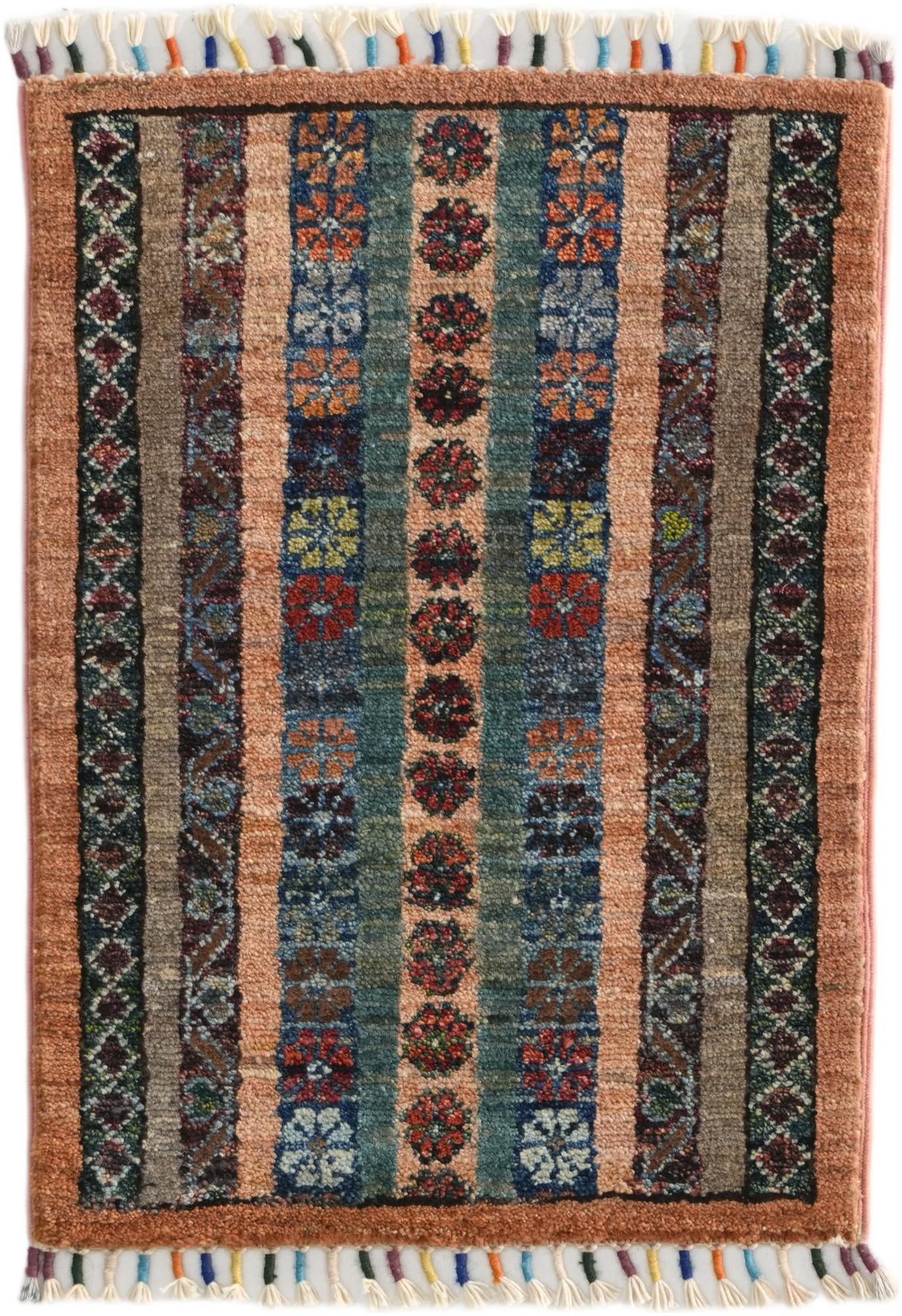 1' 4 x 2' Hand Knotted Ziegler Rug