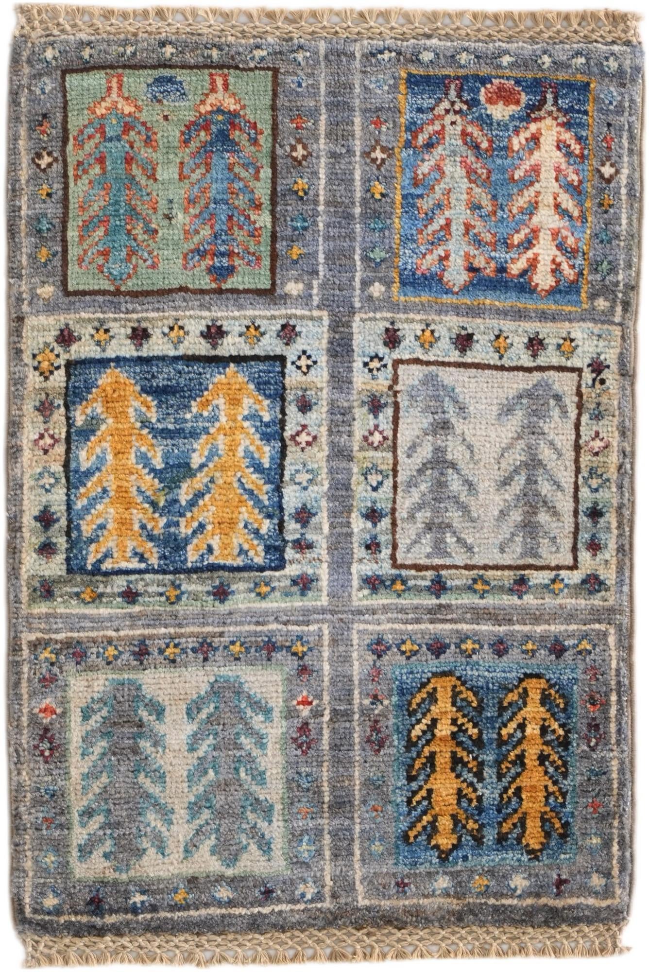 1' 4 x 2' Hand Knotted Ziegler Rug