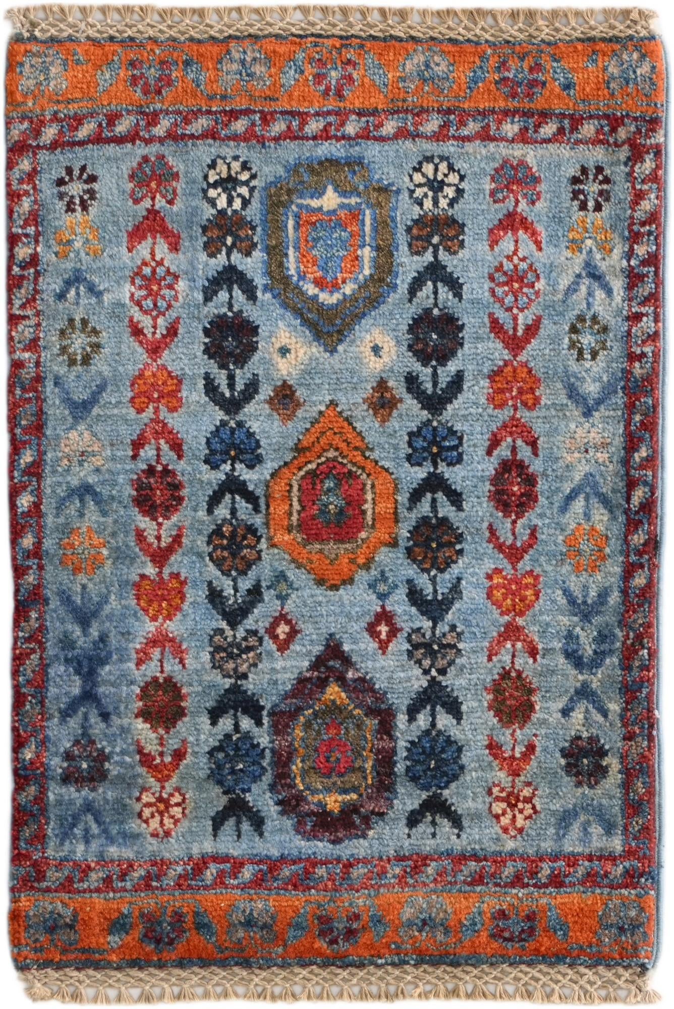 1' 4 x 2' Hand Knotted Ziegler Rug