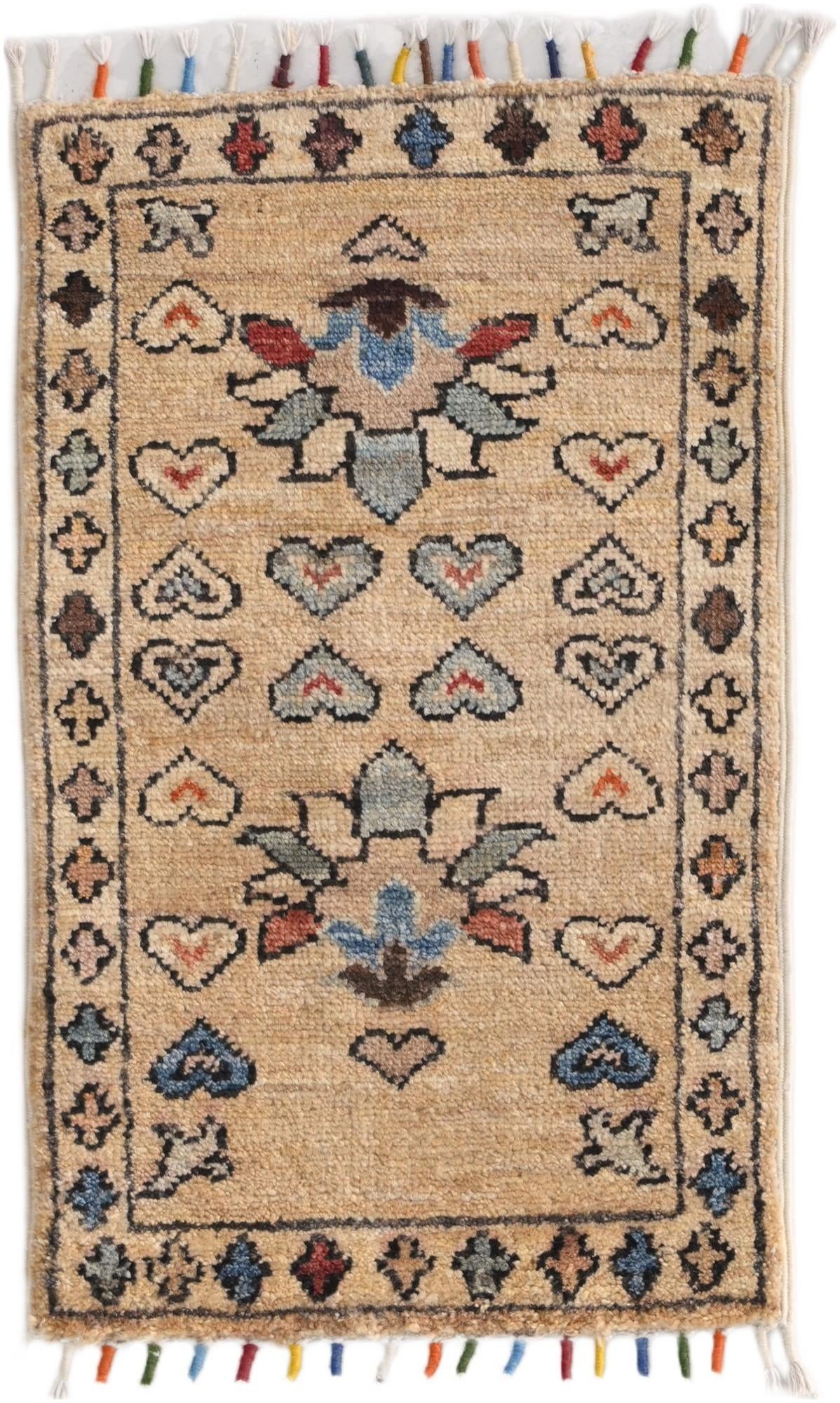 1' 3 x 2' Hand Knotted Ziegler Rug