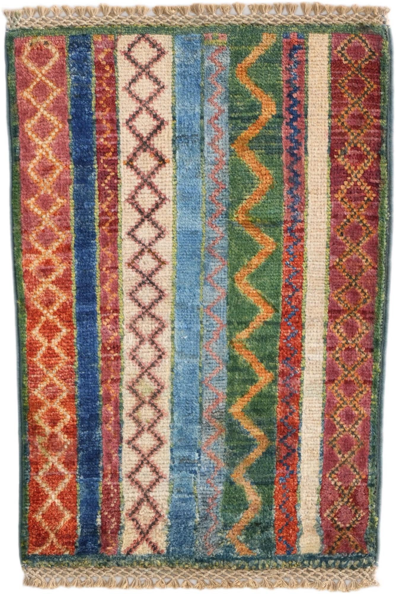1' 4 x 2' Hand Knotted Ziegler Rug