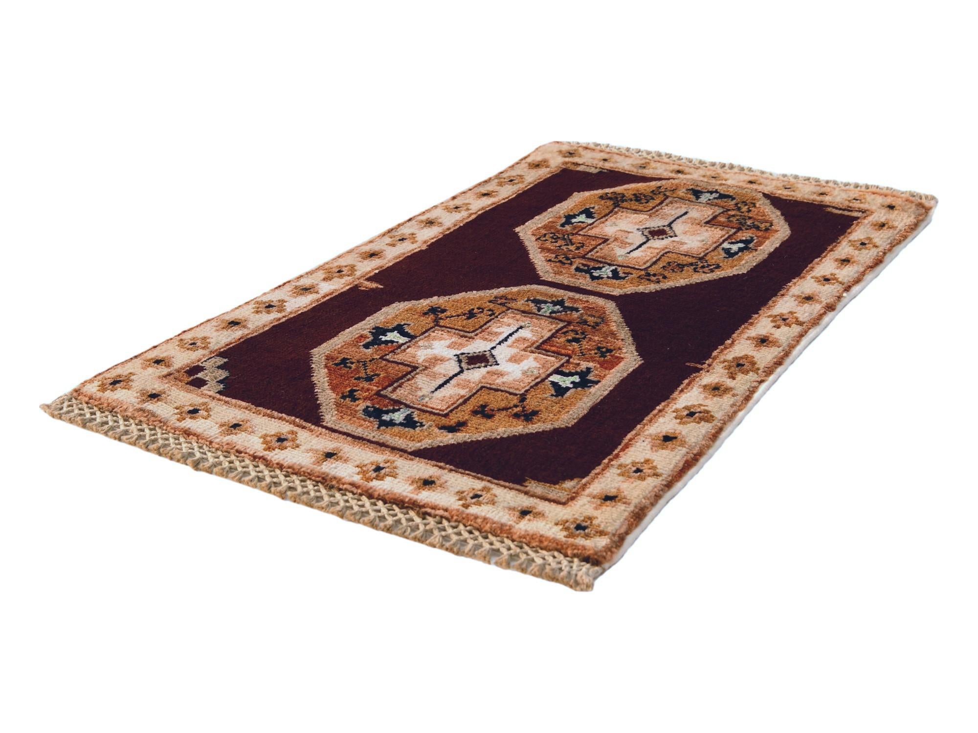 1' 4 x 2' Hand Knotted Ziegler Rug