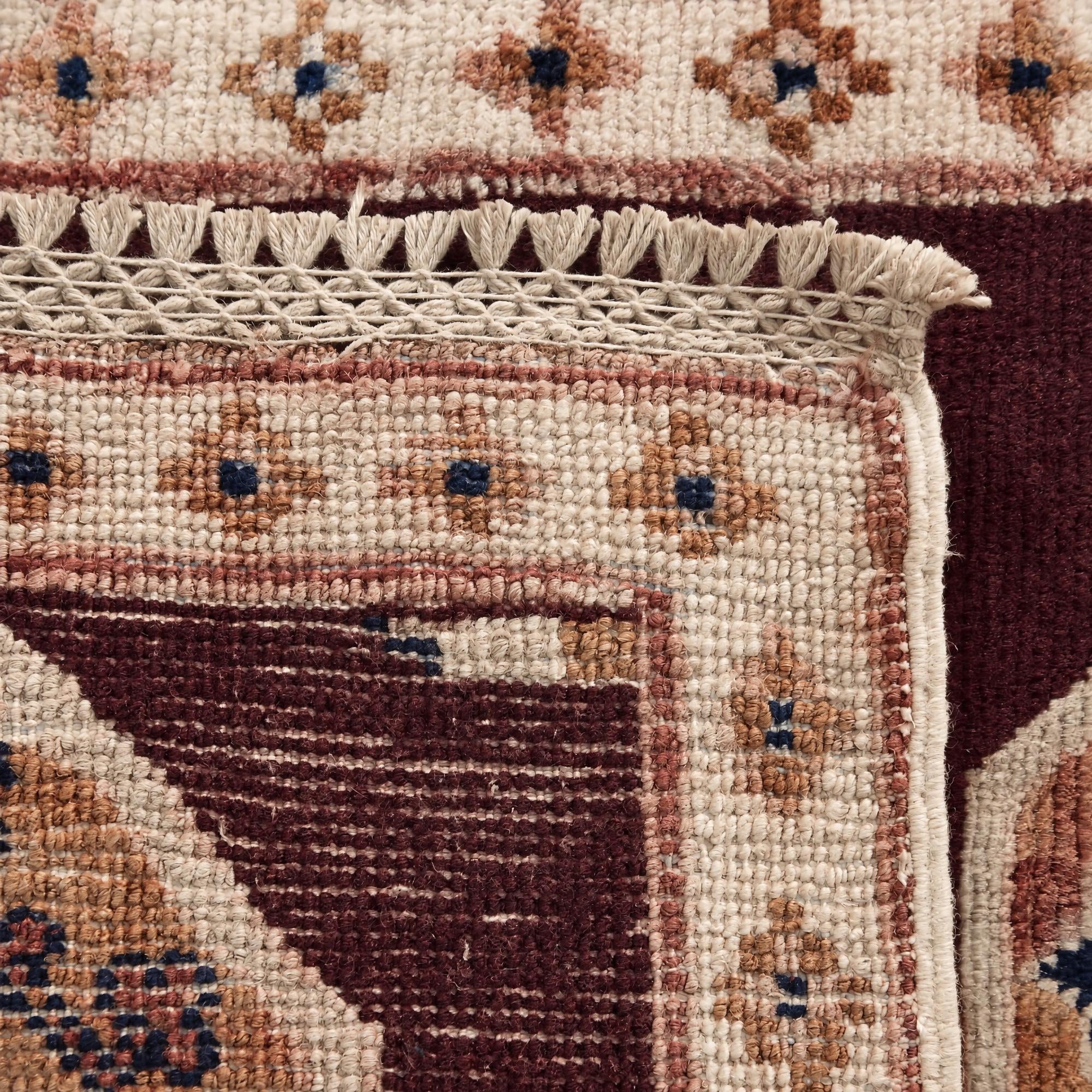 Detail image 12 of 12: 1' 4 x 2' Hand Knotted Ziegler Rug