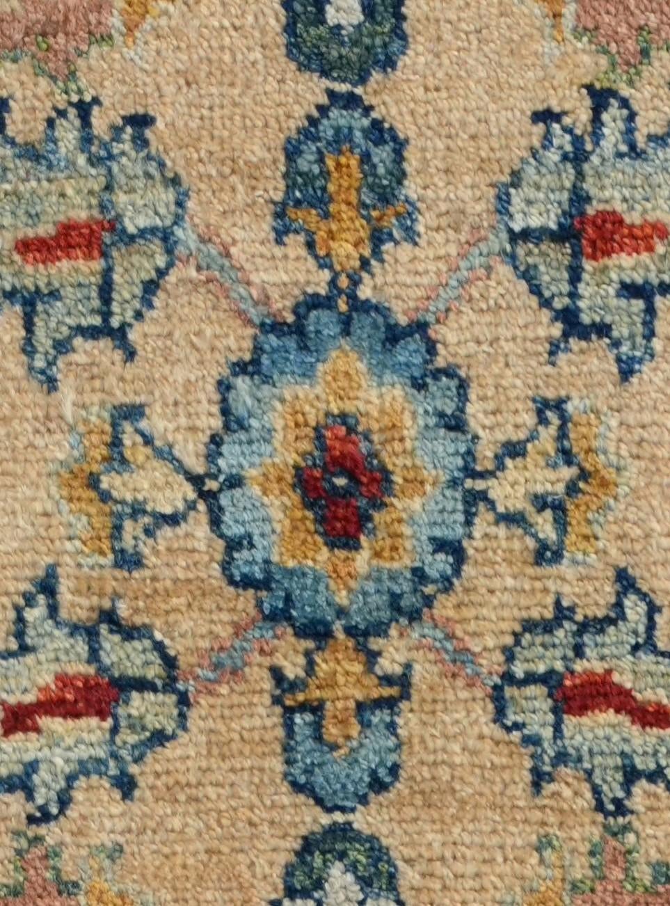 1' 4 x 2' Hand Knotted Ziegler Rug