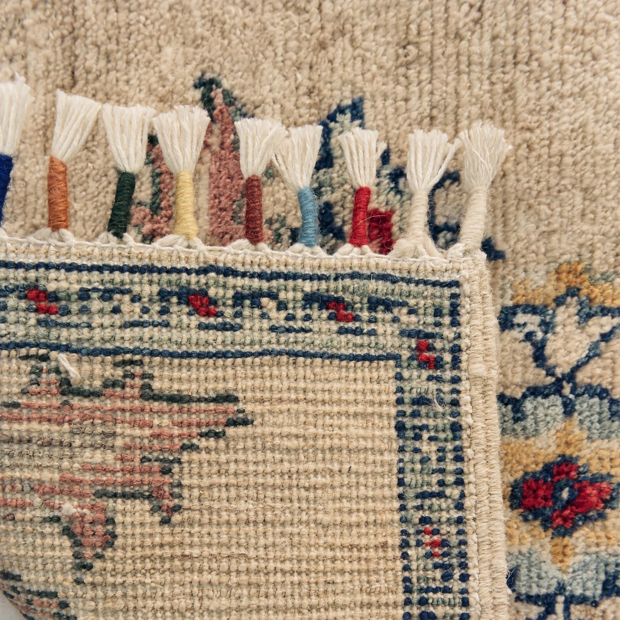 40cm x 60cm Hand Knotted Ziegler Rug