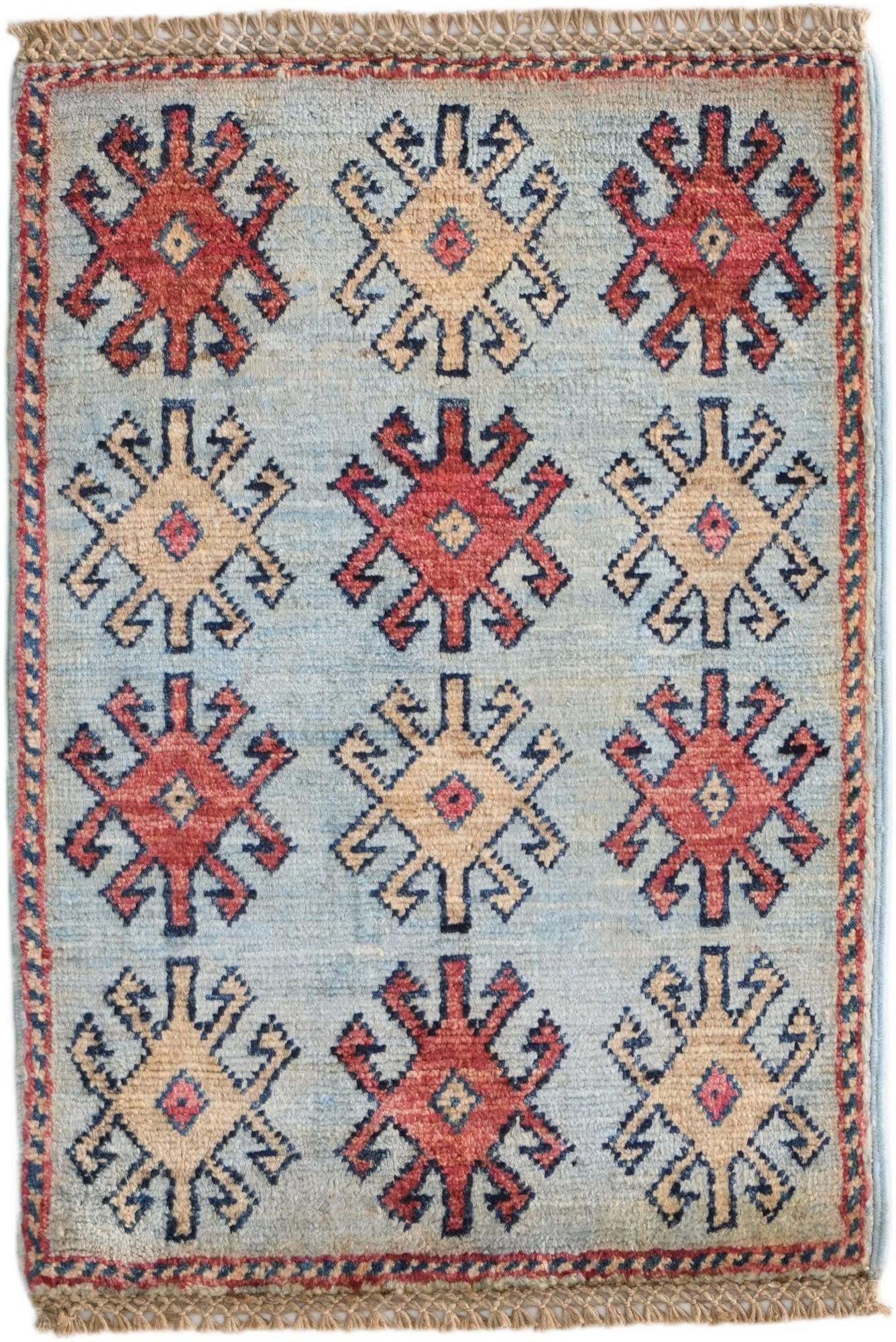 1' 4 x 2' Hand Knotted Ziegler Rug