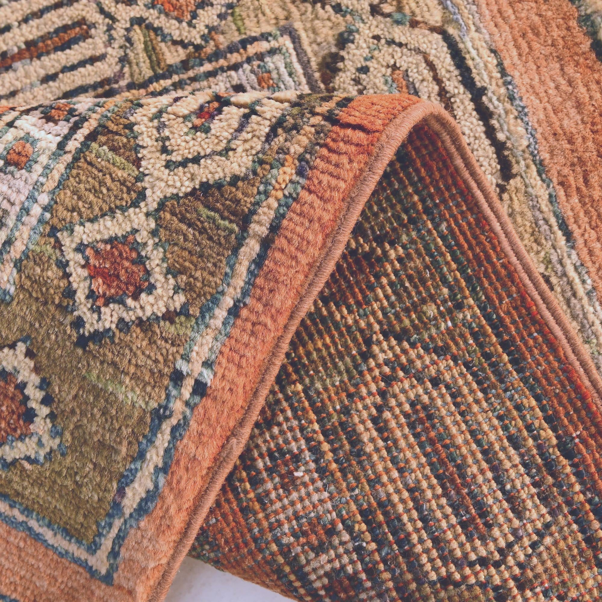 1' 4 x 2' Hand Knotted Ziegler Rug