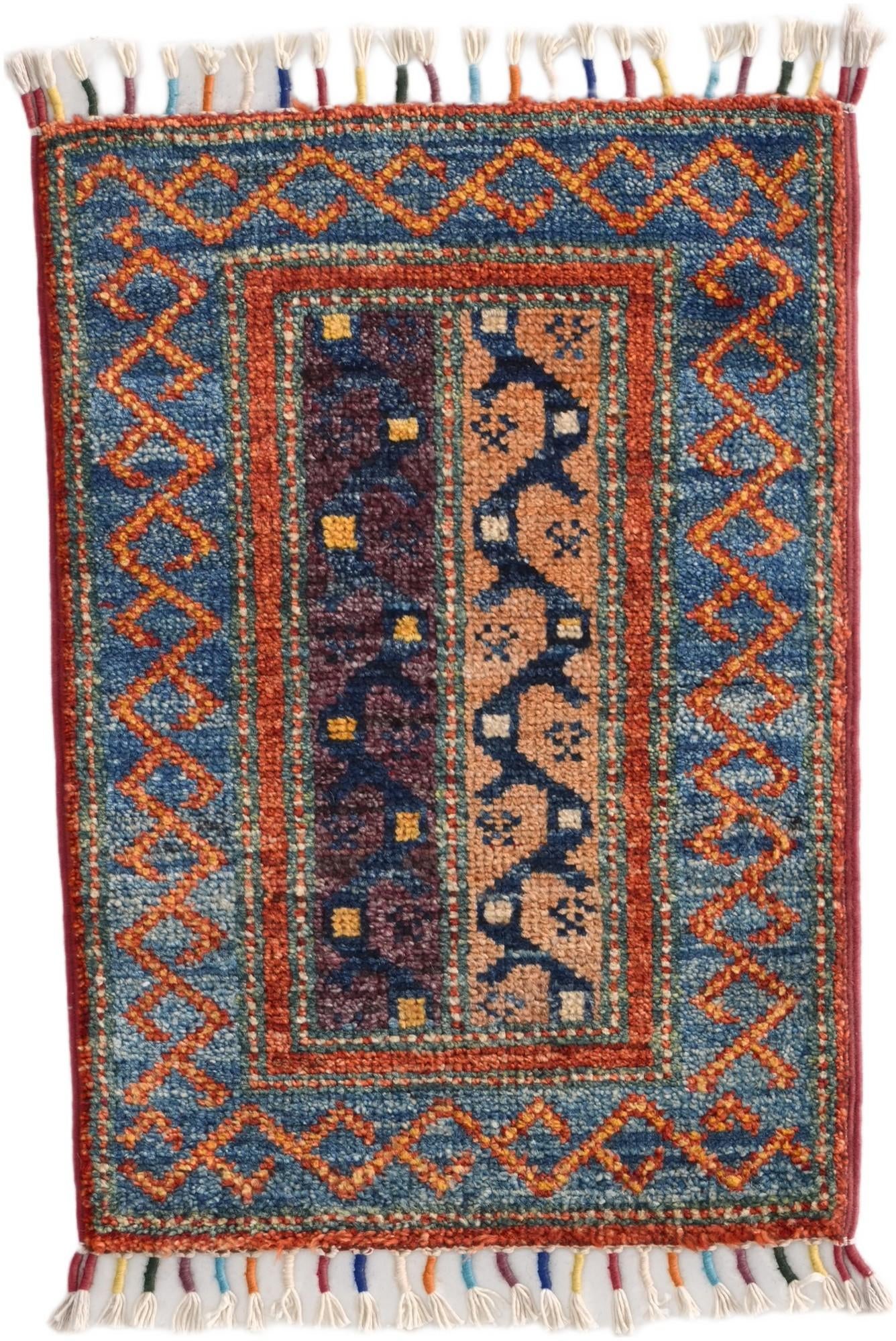1' 4 x 2' Hand Knotted Ziegler Rug