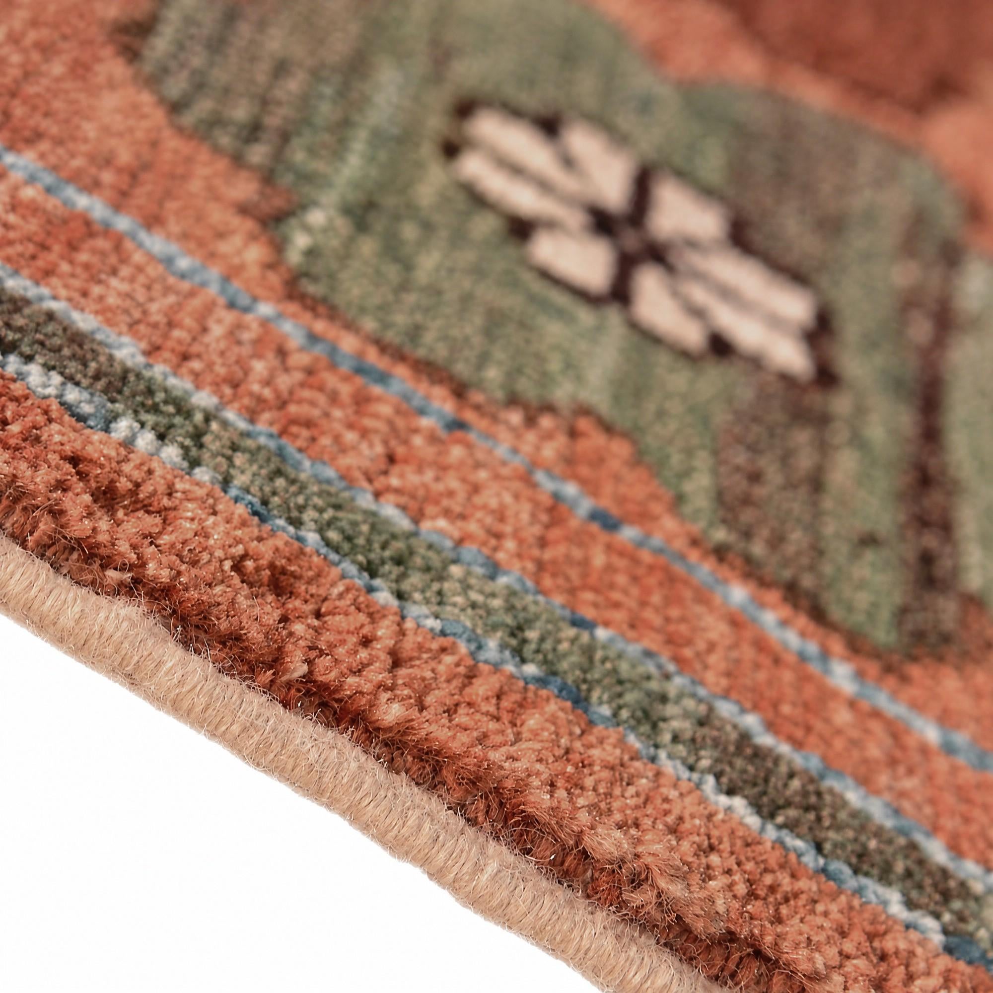 40cm x 60cm Hand Knotted Ziegler Rug