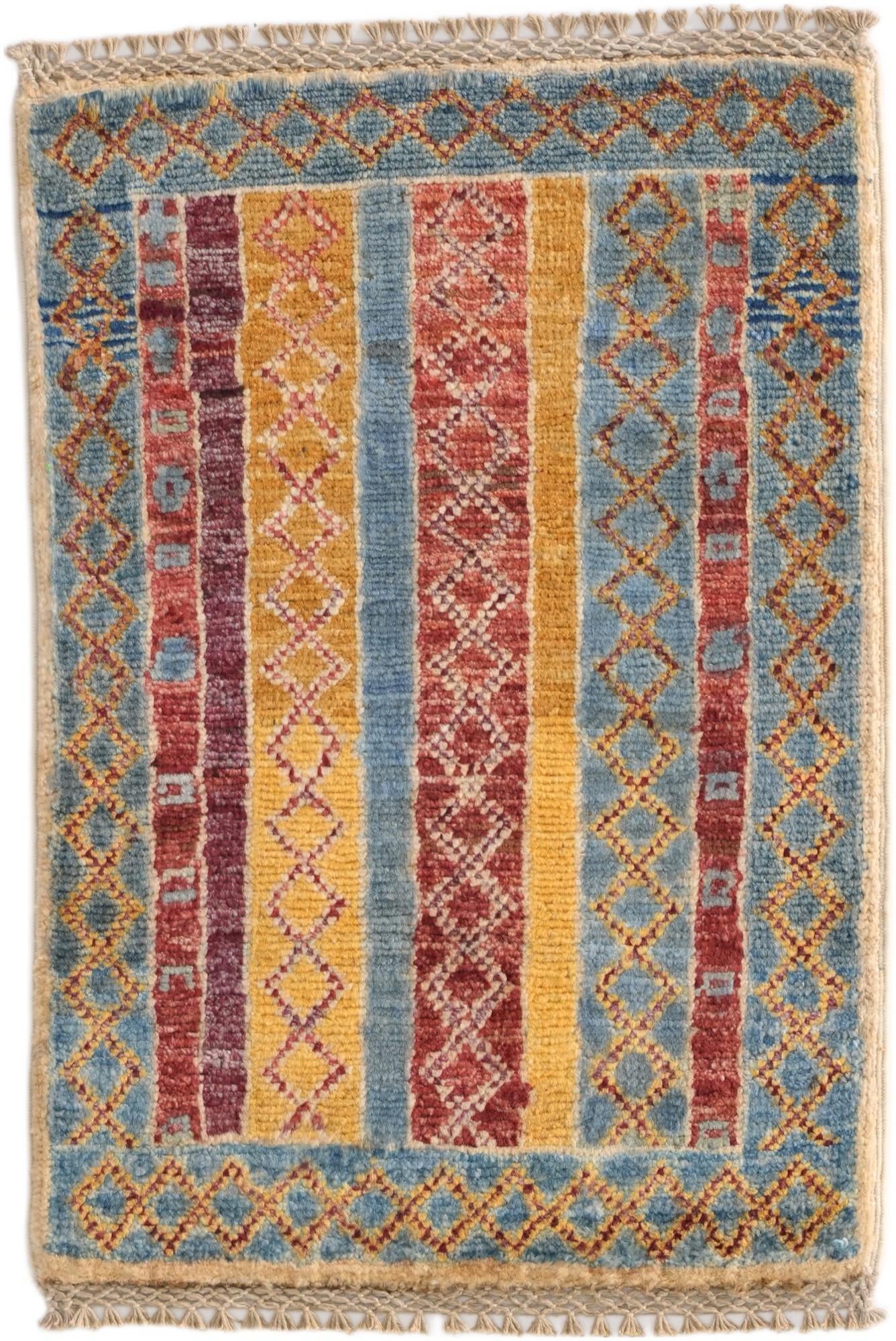 1' 4 x 2' Hand Knotted Ziegler Rug