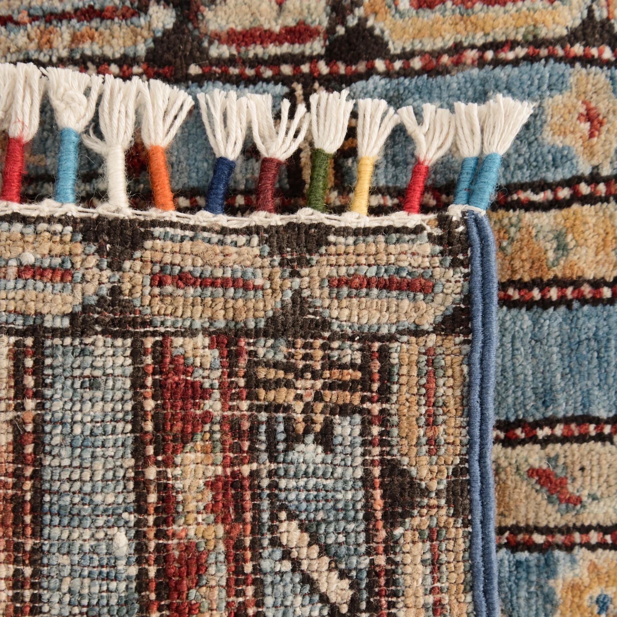 1' 4 x 1' 11 Hand Knotted Ziegler Rug