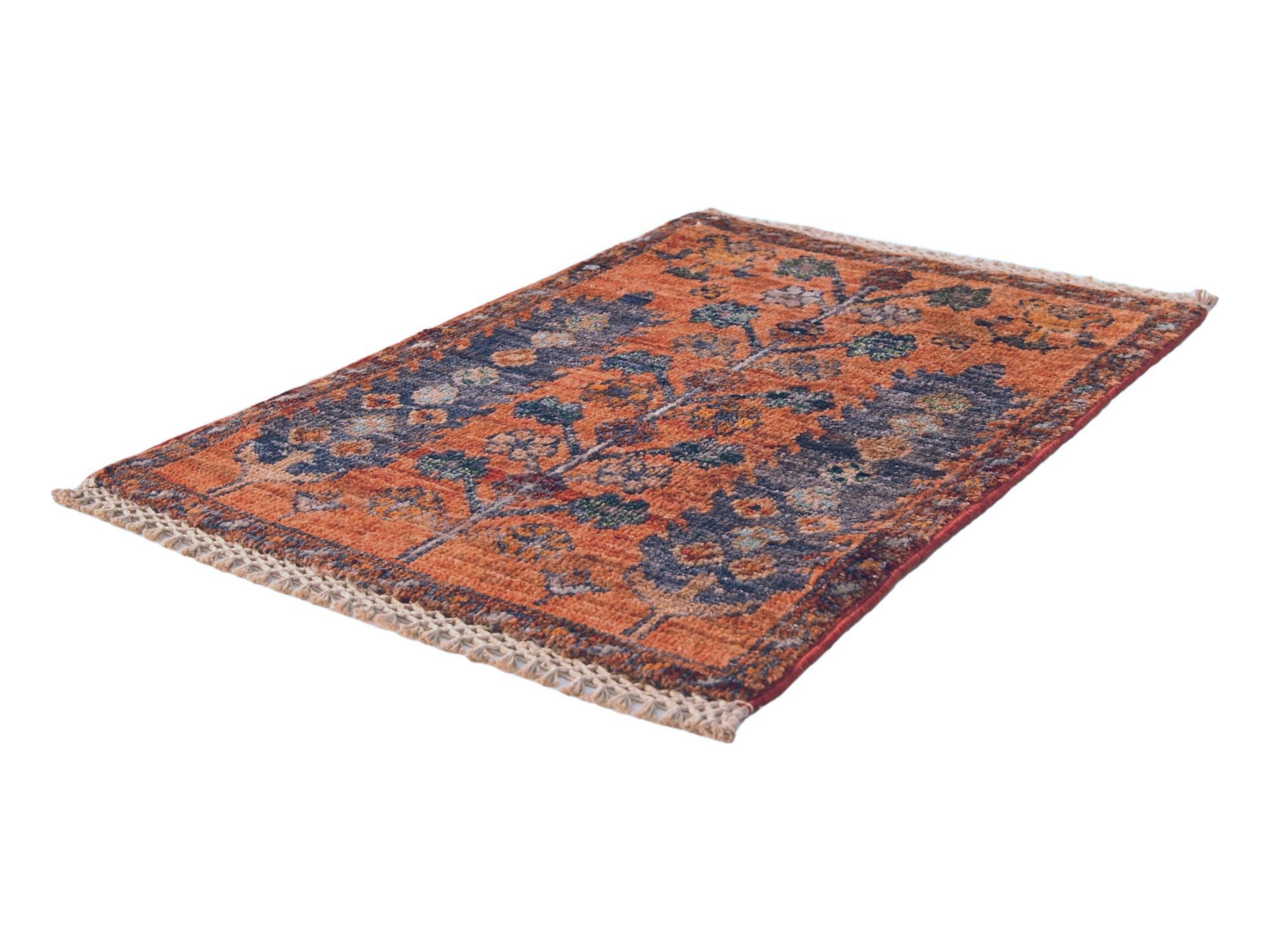 1' 4 x 2' Hand Knotted Ziegler Rug