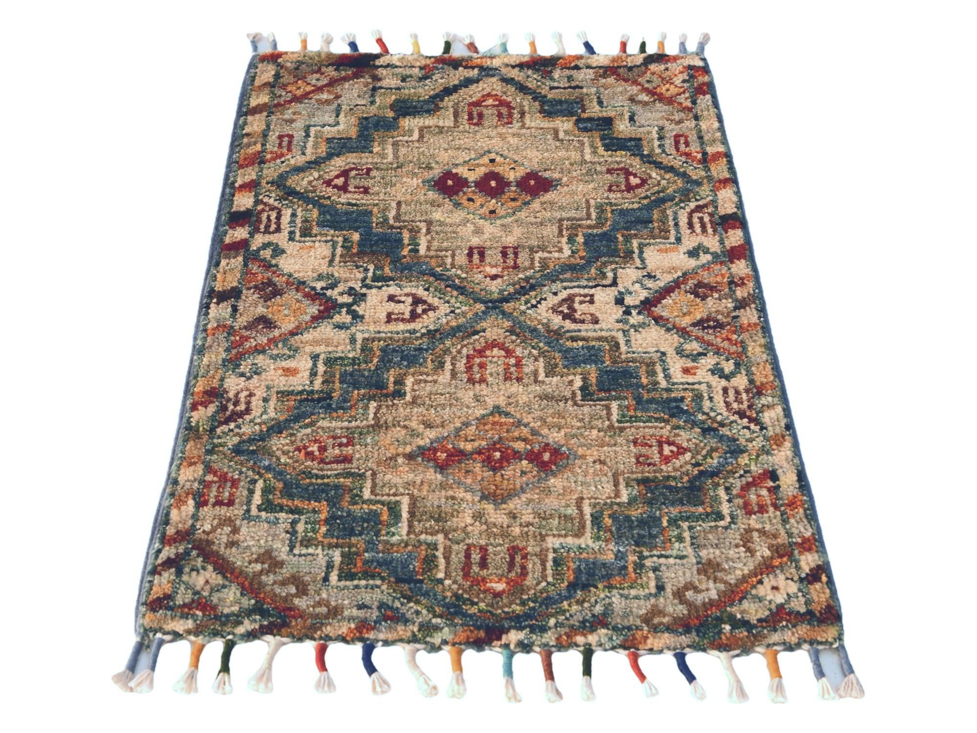 1' 4 x 2' Hand Knotted Ziegler Rug