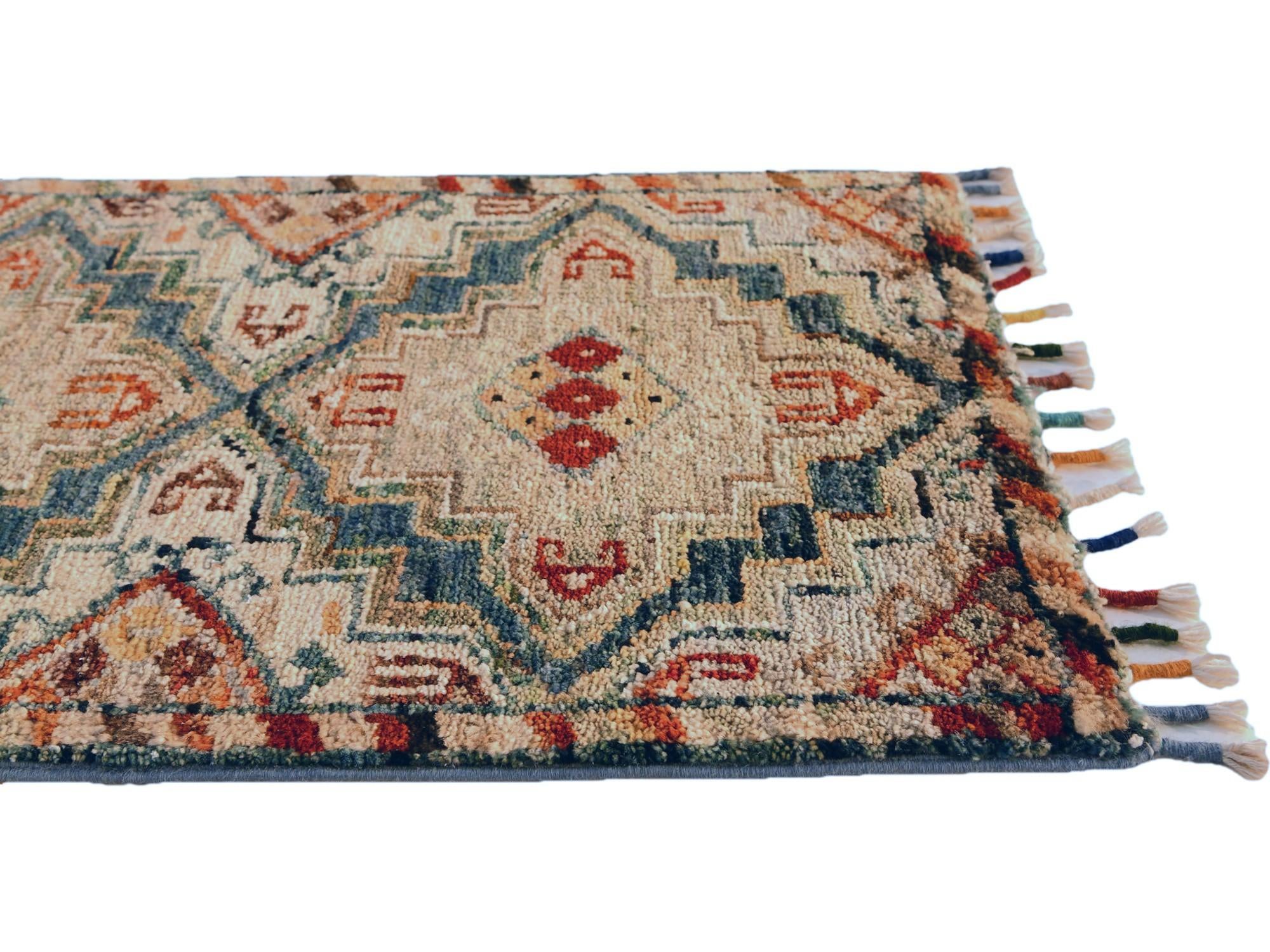 1' 4 x 2' Hand Knotted Ziegler Rug