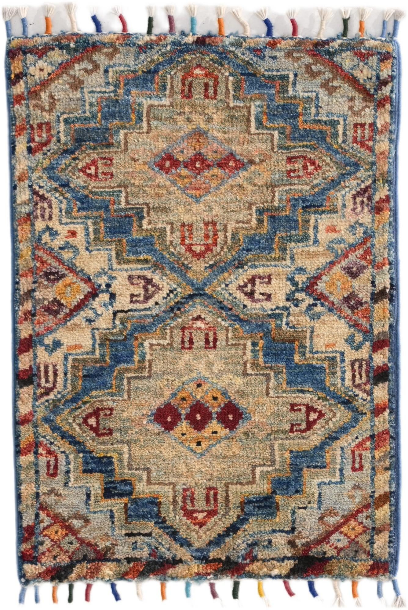 1' 4 x 2' Hand Knotted Ziegler Rug