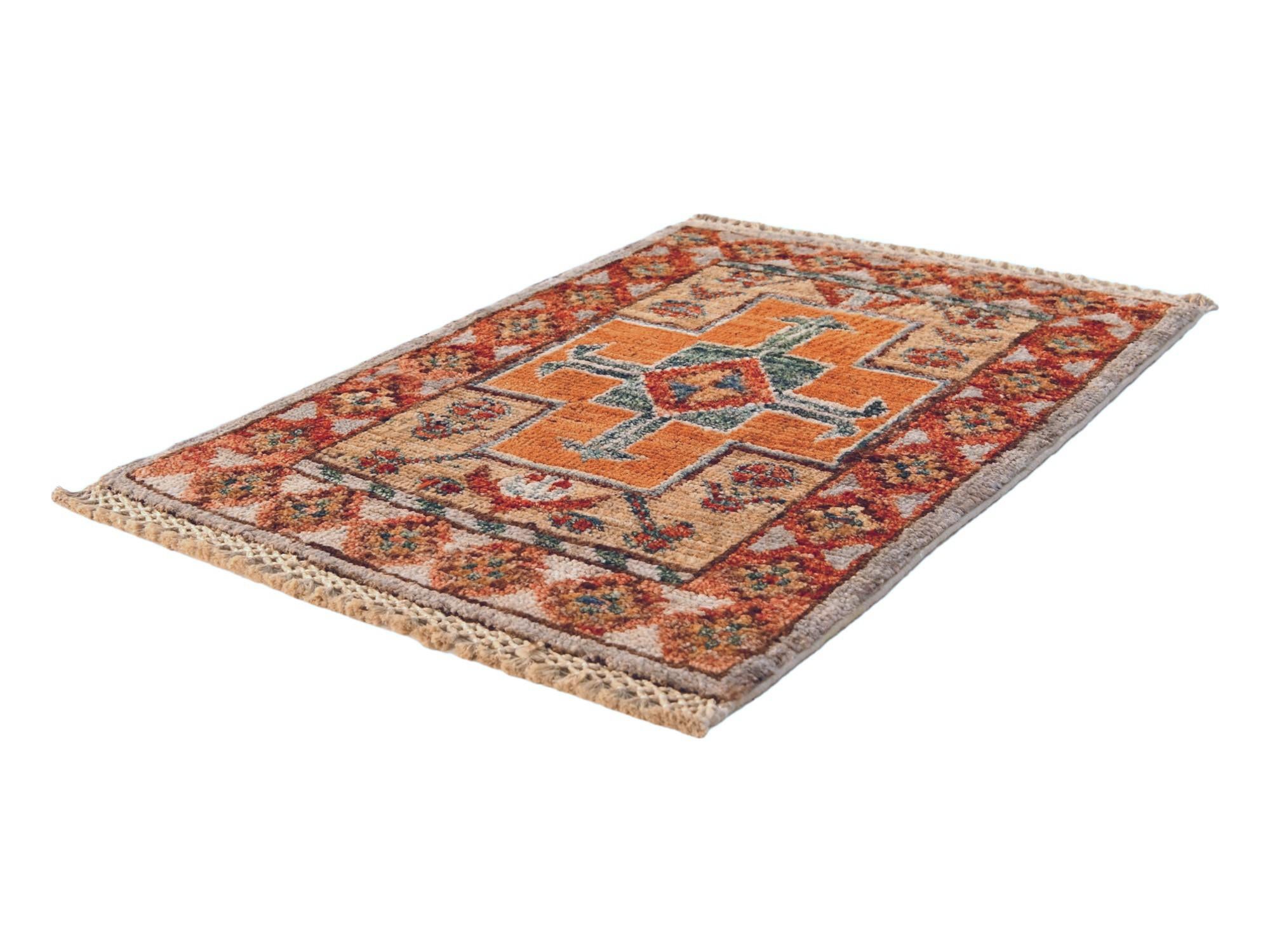 1' 4 x 2' Hand Knotted Ziegler Rug