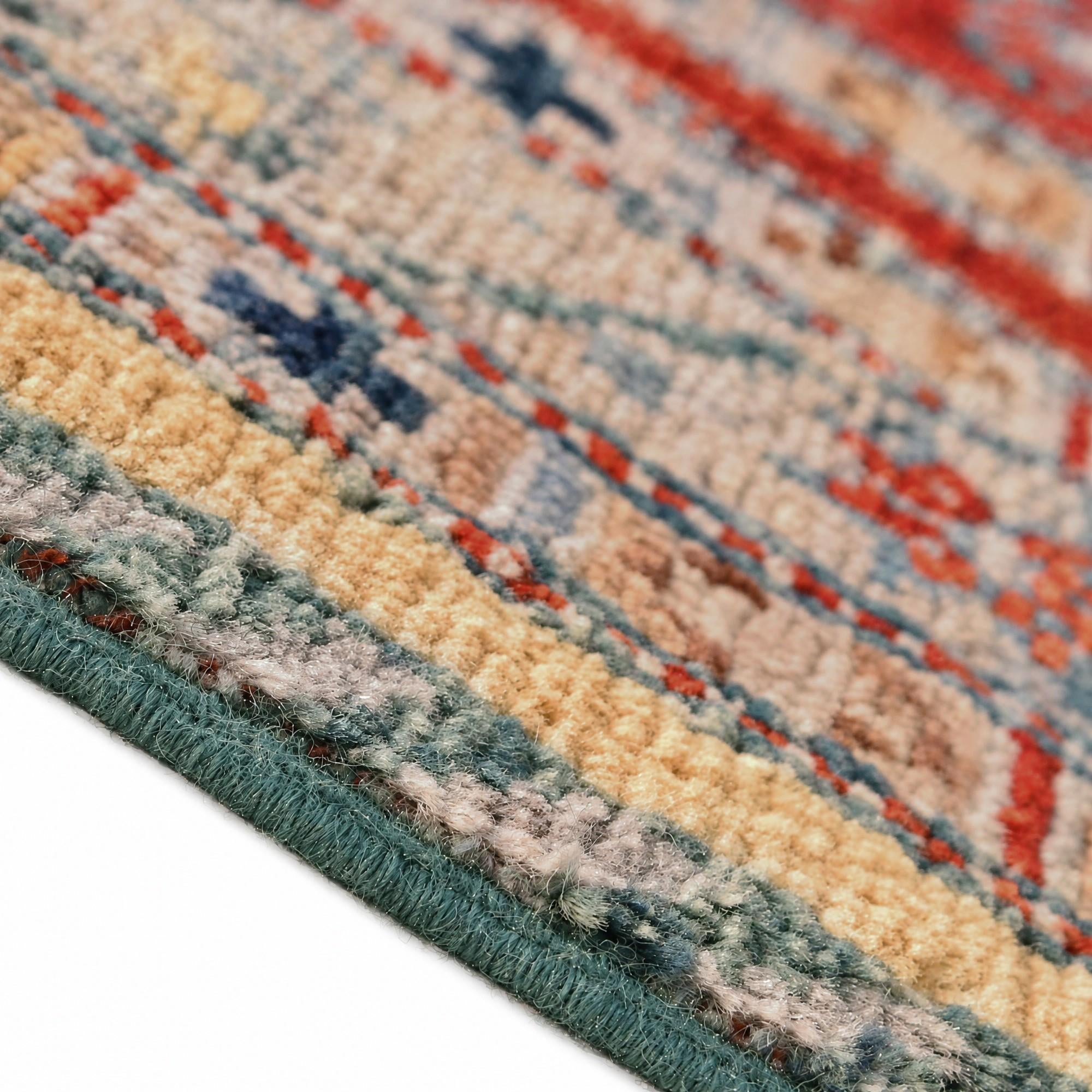 1' 4 x 2' Hand Knotted Ziegler Rug