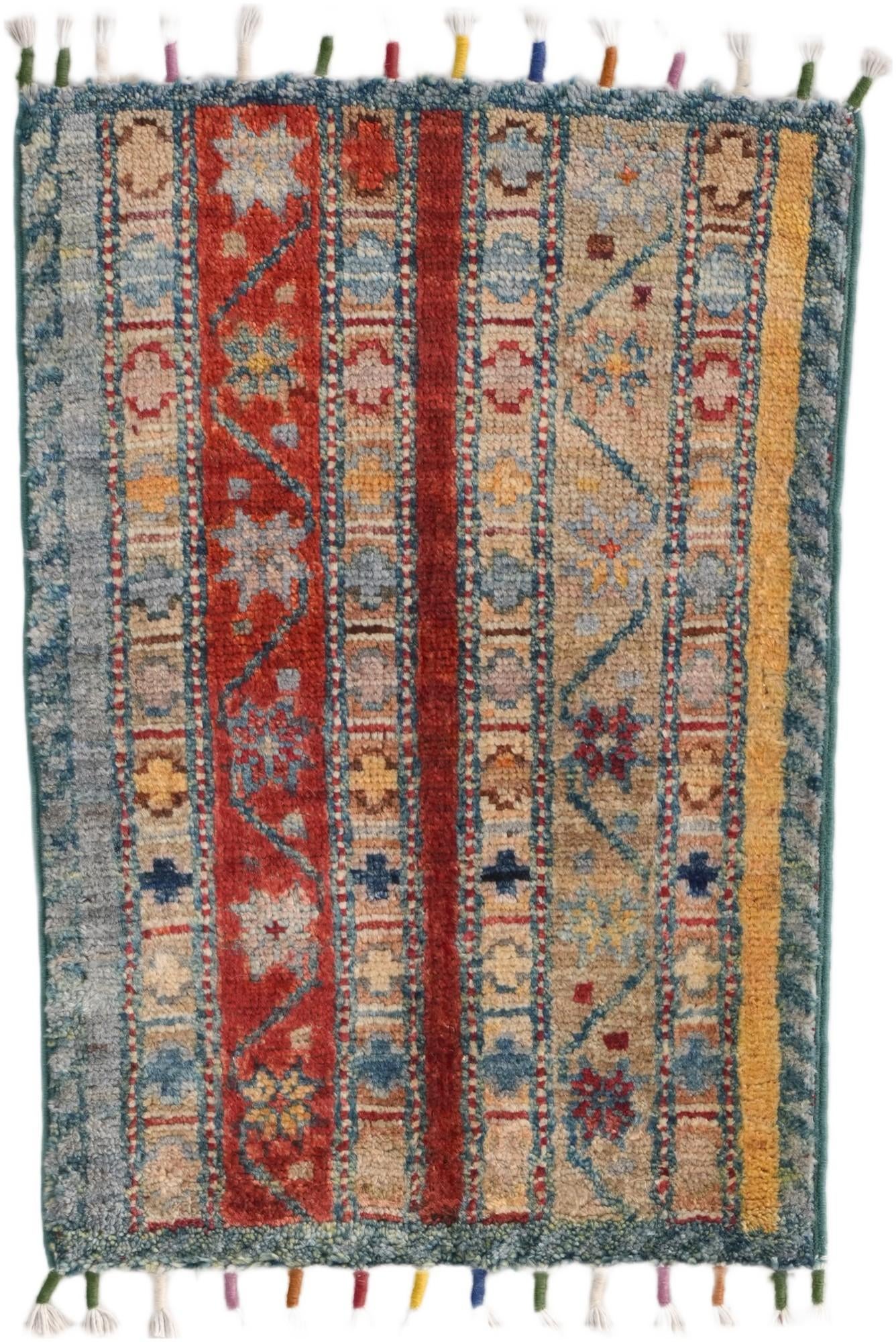 1' 4 x 2' Hand Knotted Ziegler Rug