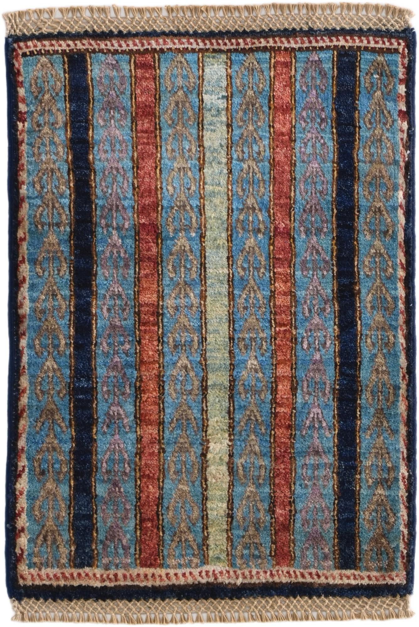 1' 4 x 2' Hand Knotted Ziegler Rug