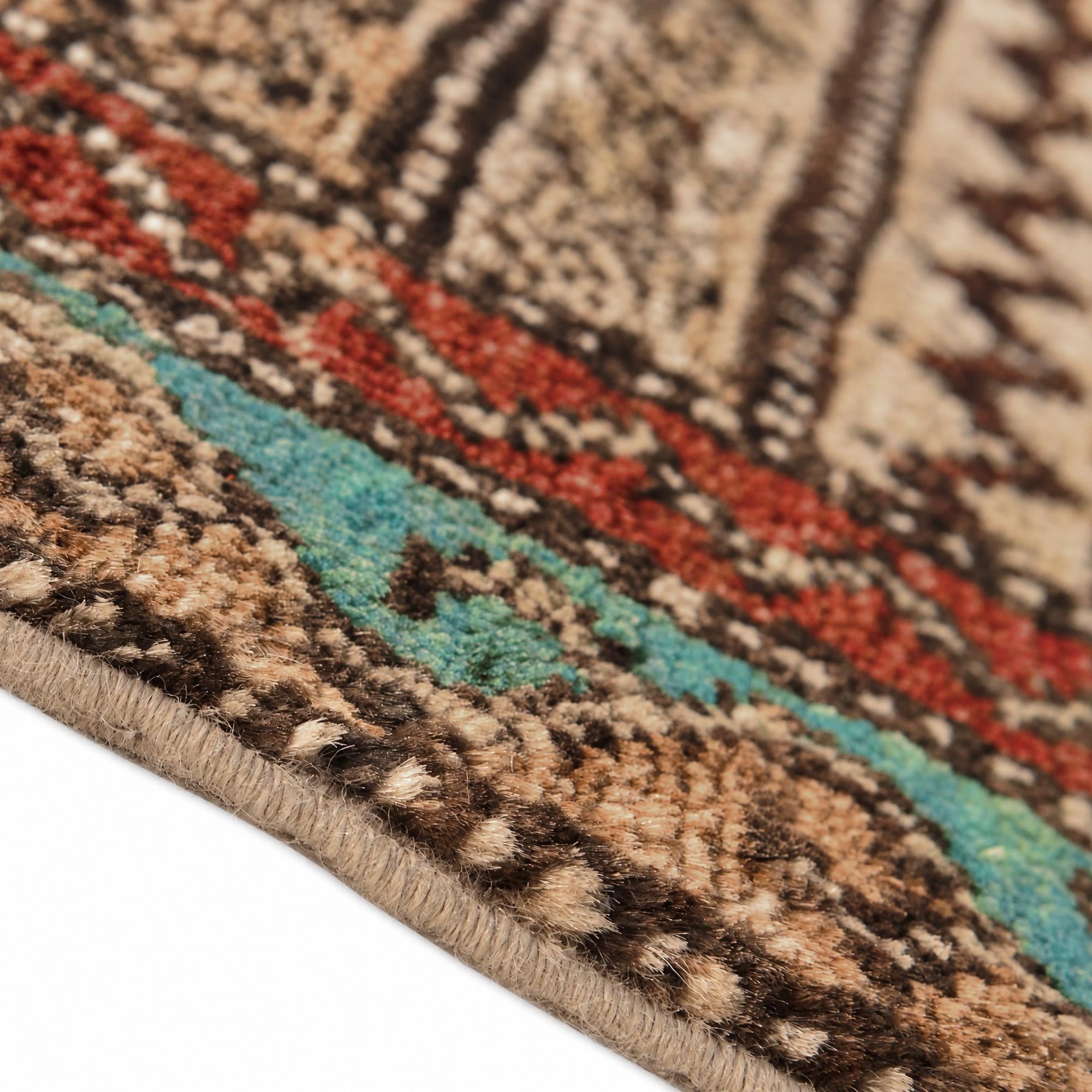 40cm x 60cm Hand Knotted Ziegler Rug