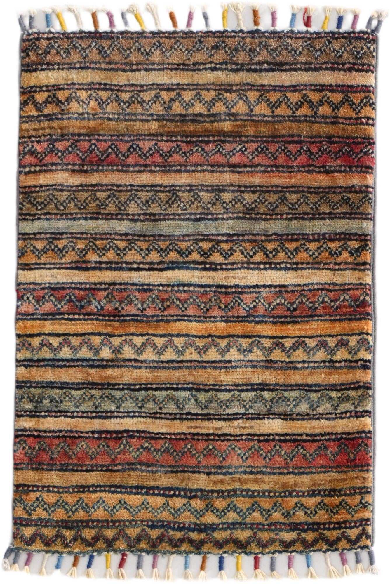 1' 4 x 2' Hand Knotted Ziegler Rug
