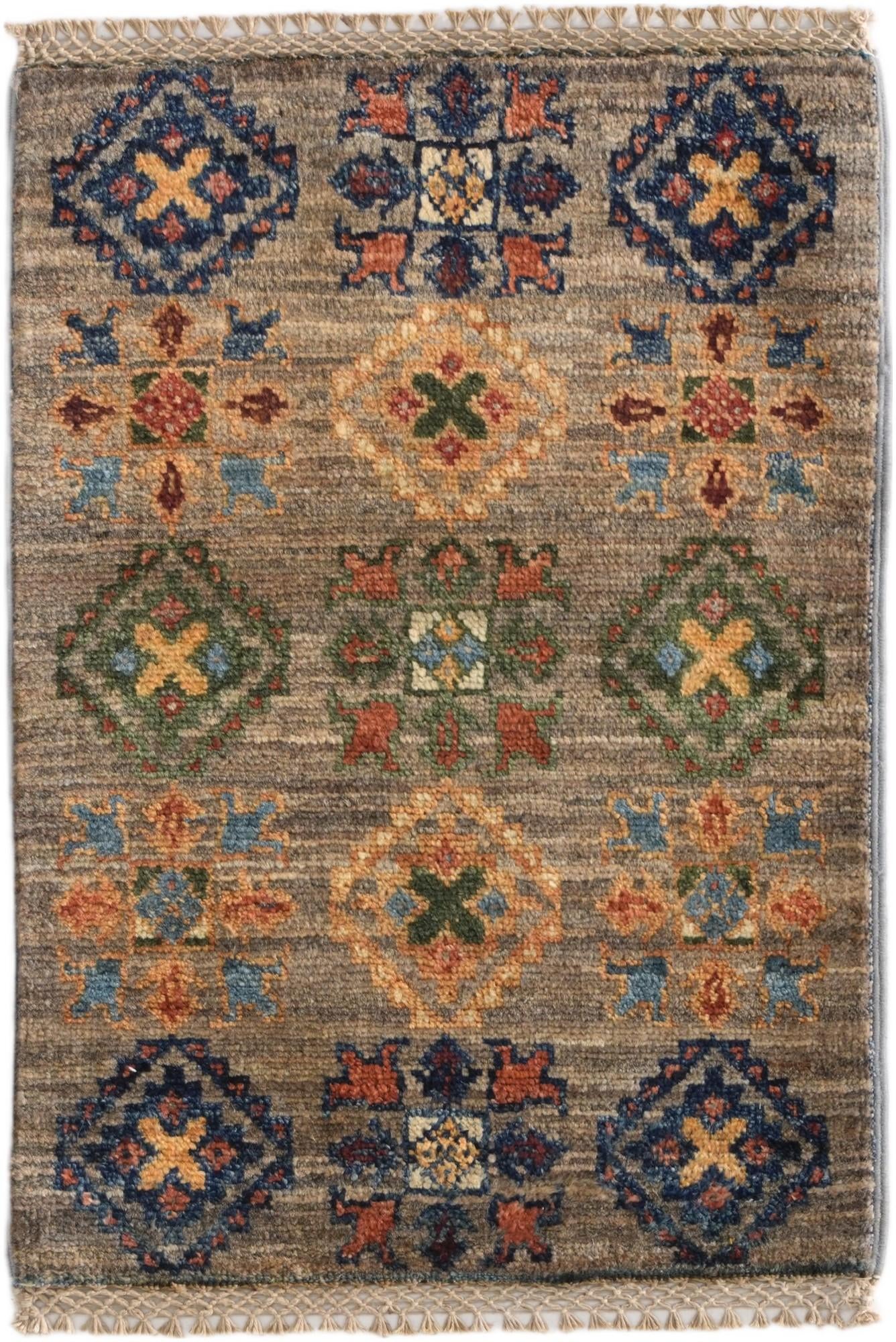 1' 4 x 2' Hand Knotted Ziegler Rug
