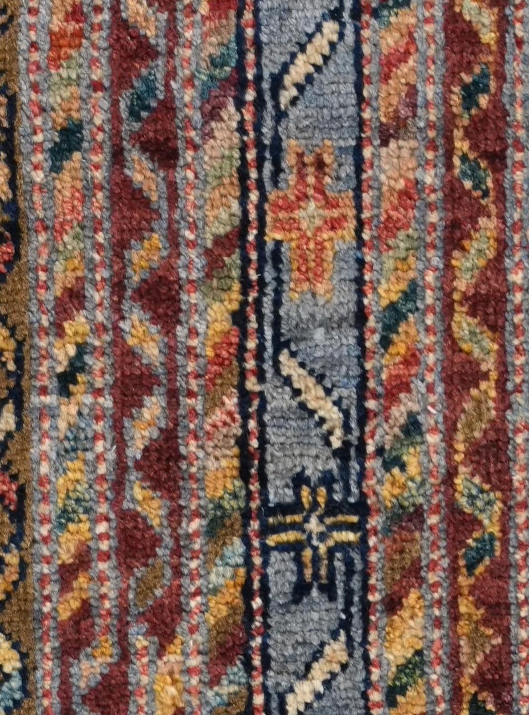 1' 4 x 2' Hand Knotted Ziegler Rug