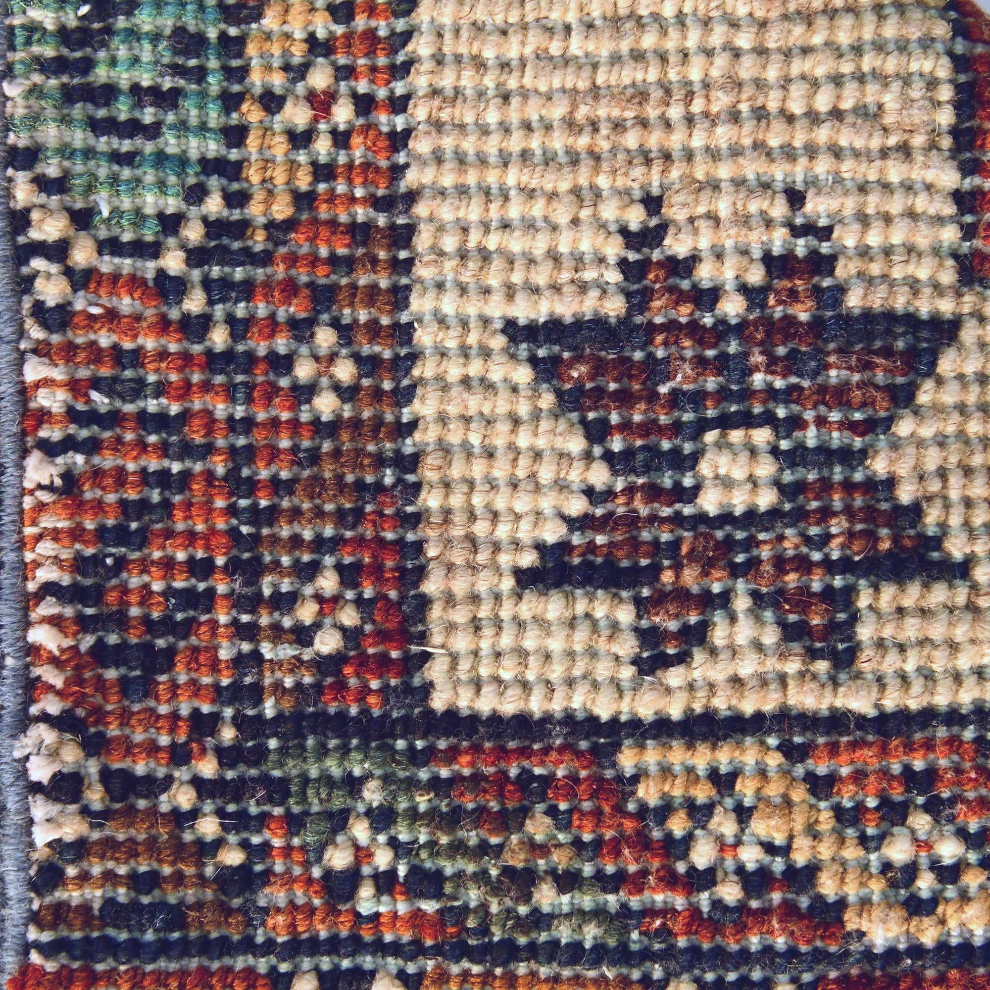 1' 4 x 2' Hand Knotted Ziegler Rug