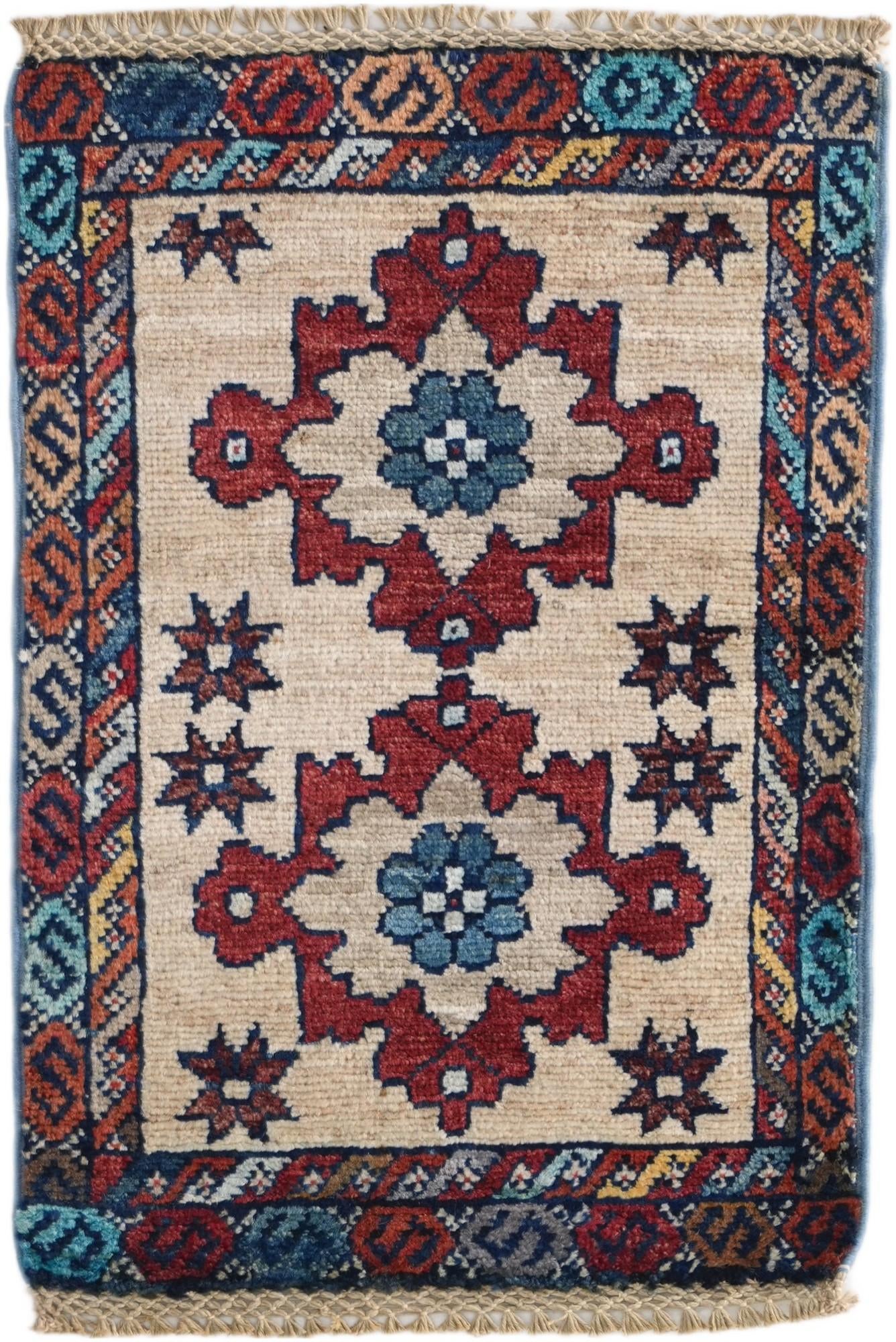 1' 4 x 2' Hand Knotted Ziegler Rug