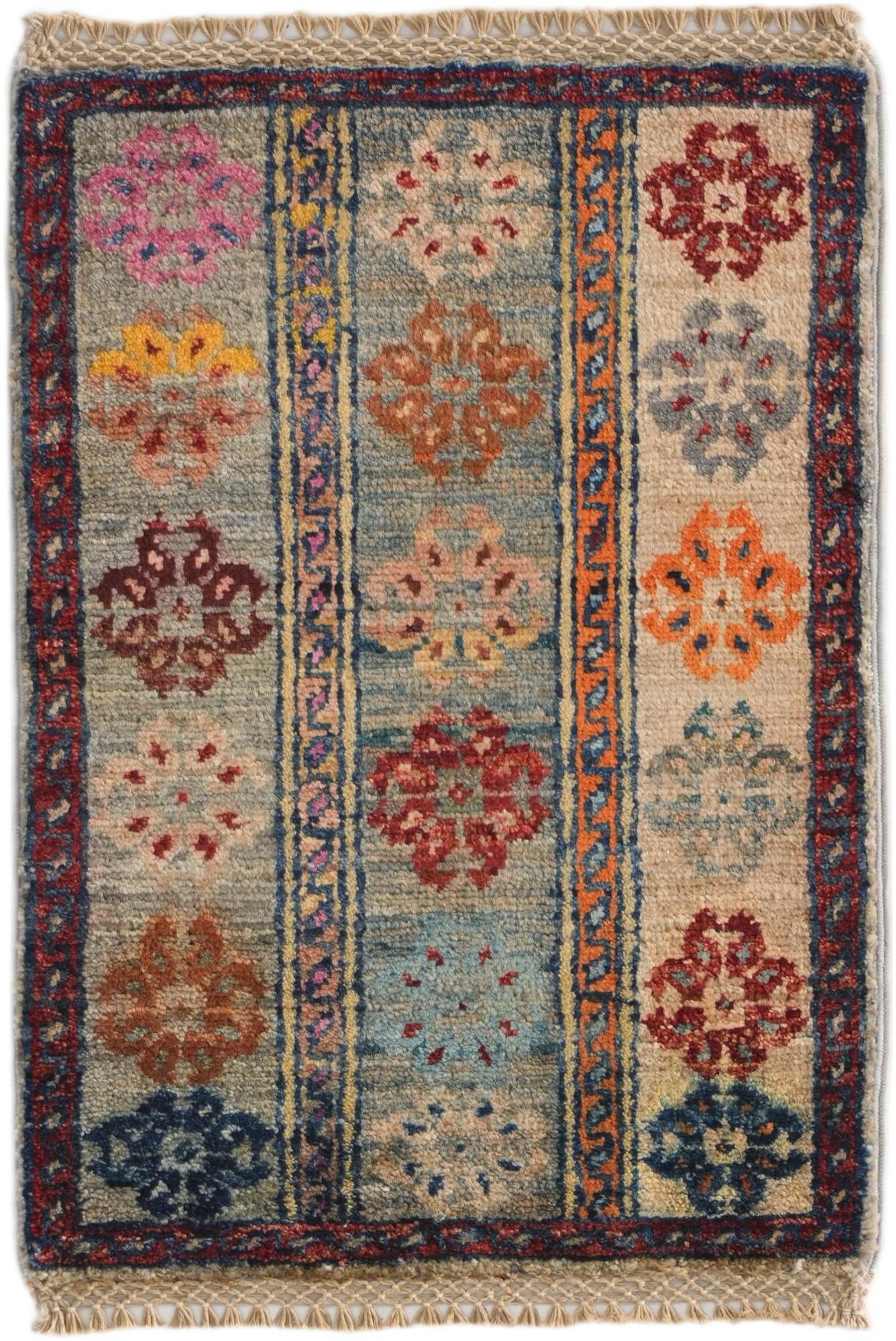 1' 4 x 2' Hand Knotted Ziegler Rug