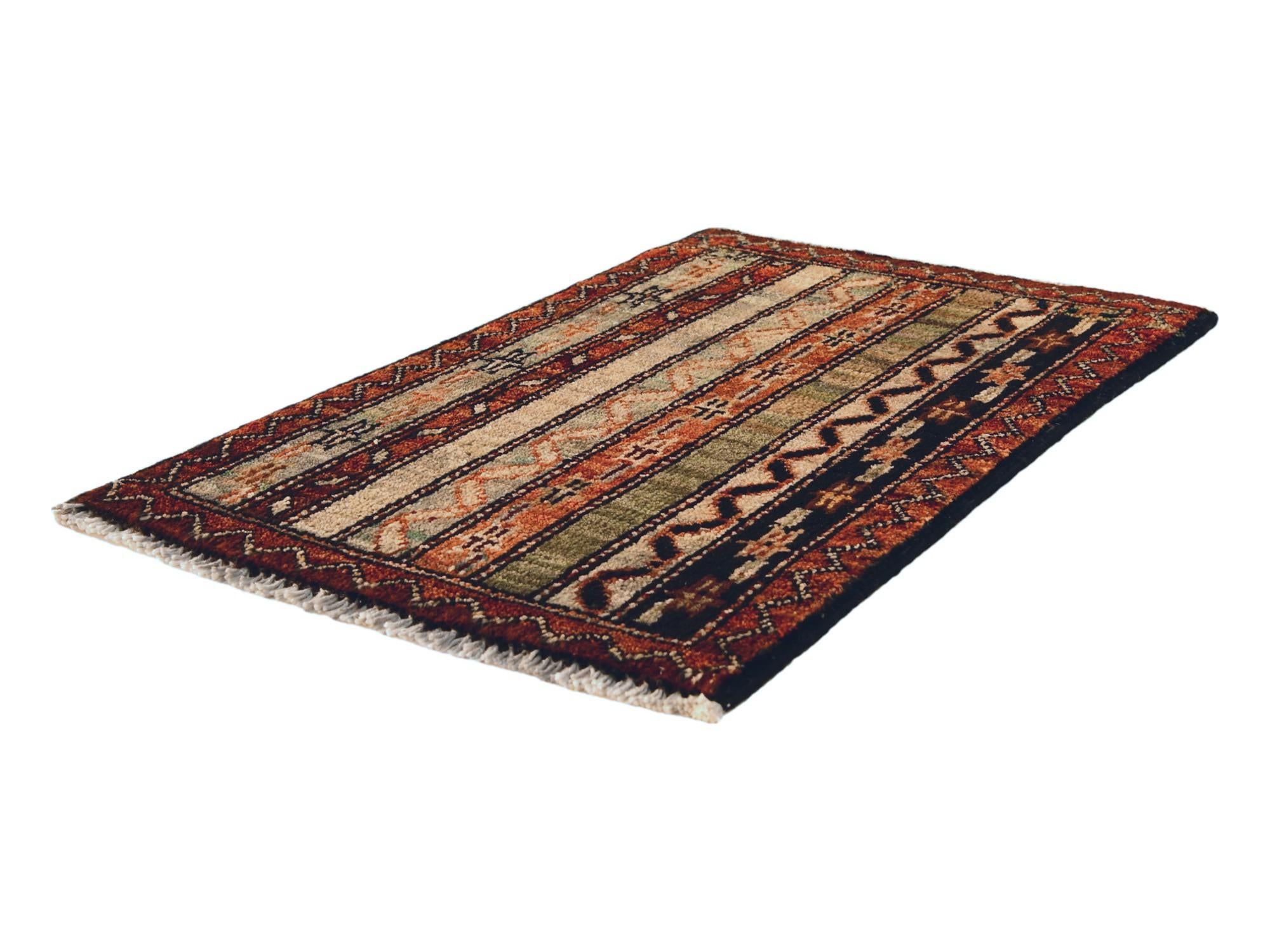 1' 7 x 2' Hand Knotted Ziegler Rug