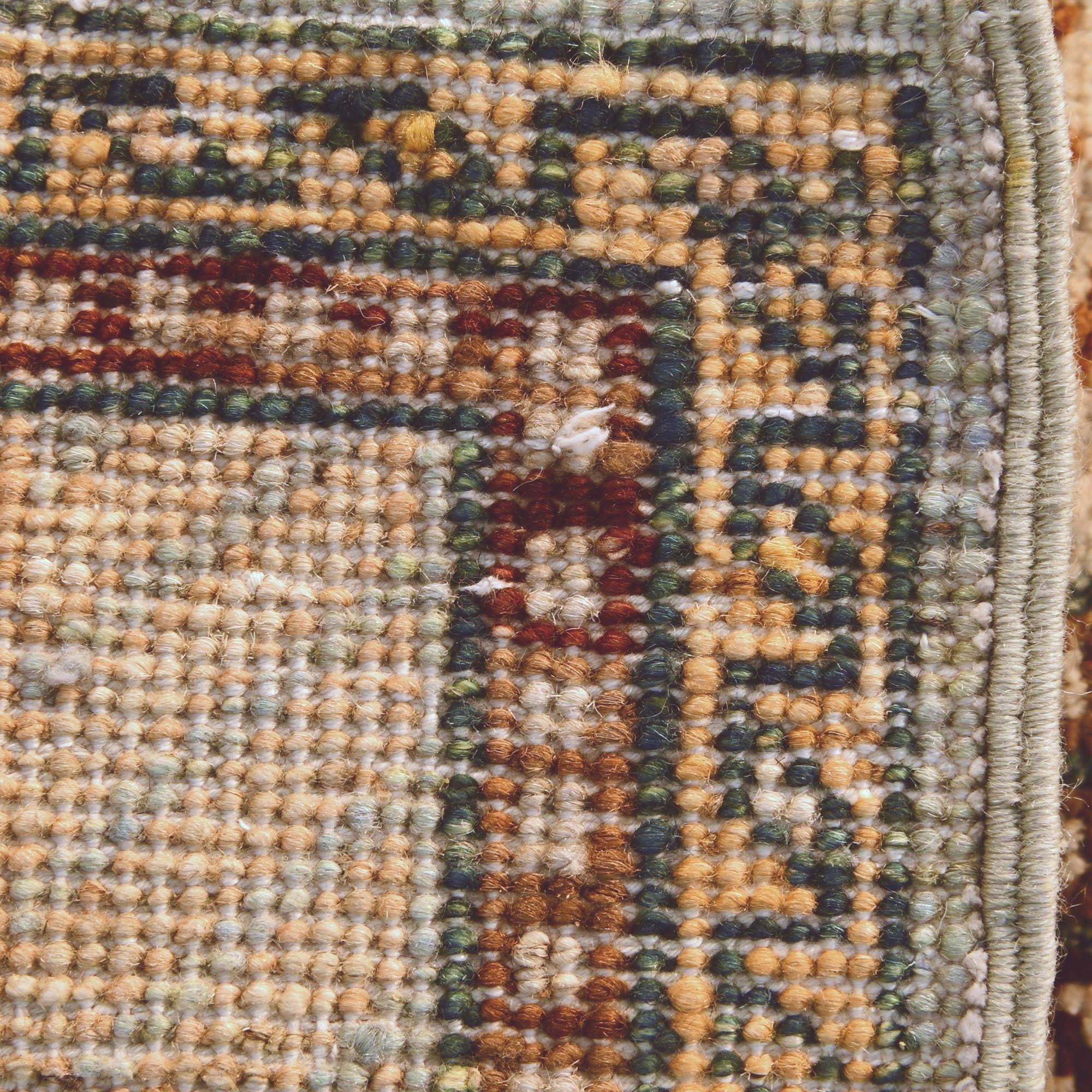 1' 4 x 2' Hand Knotted Ziegler Rug