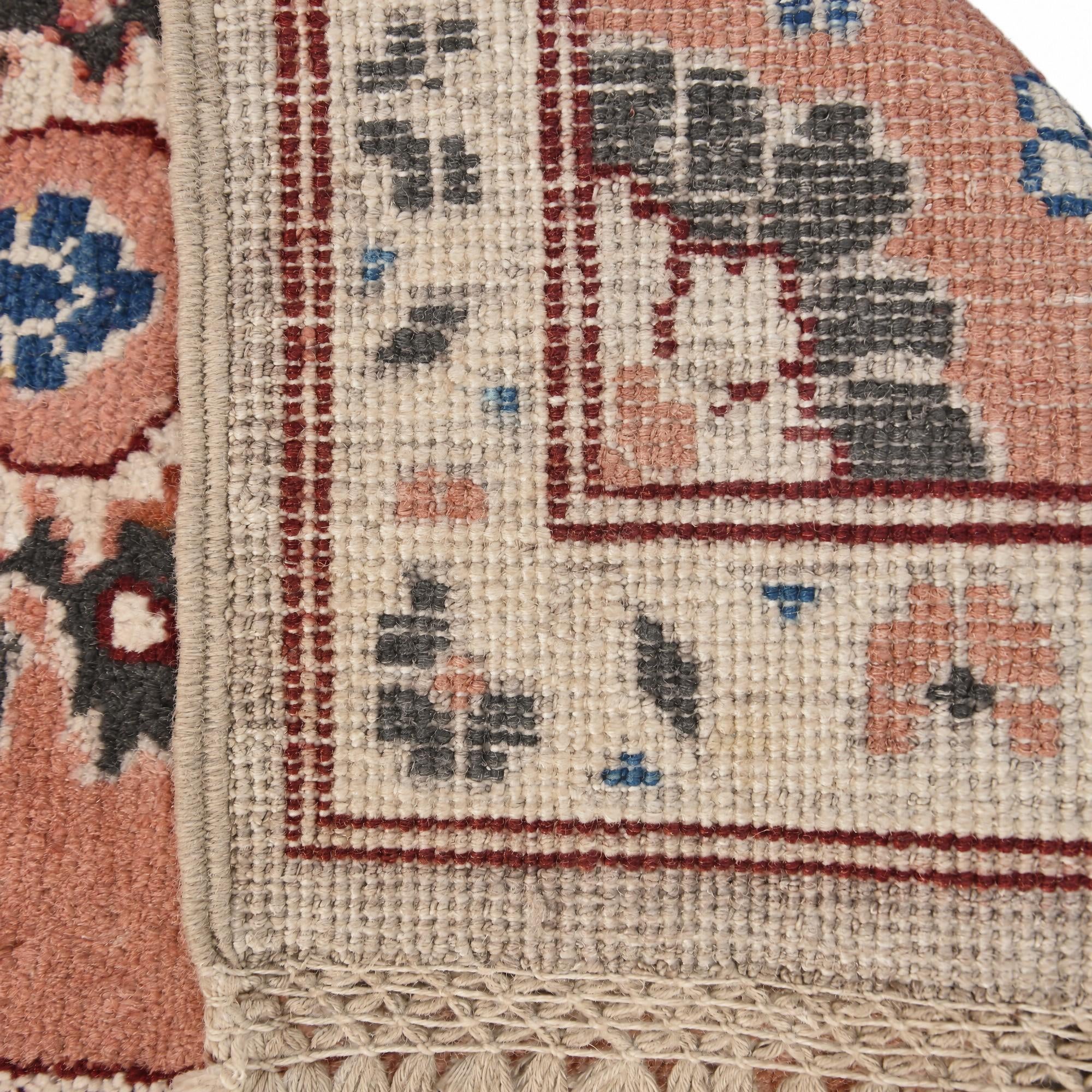 1' 4 x 2' Hand Knotted Ziegler Rug