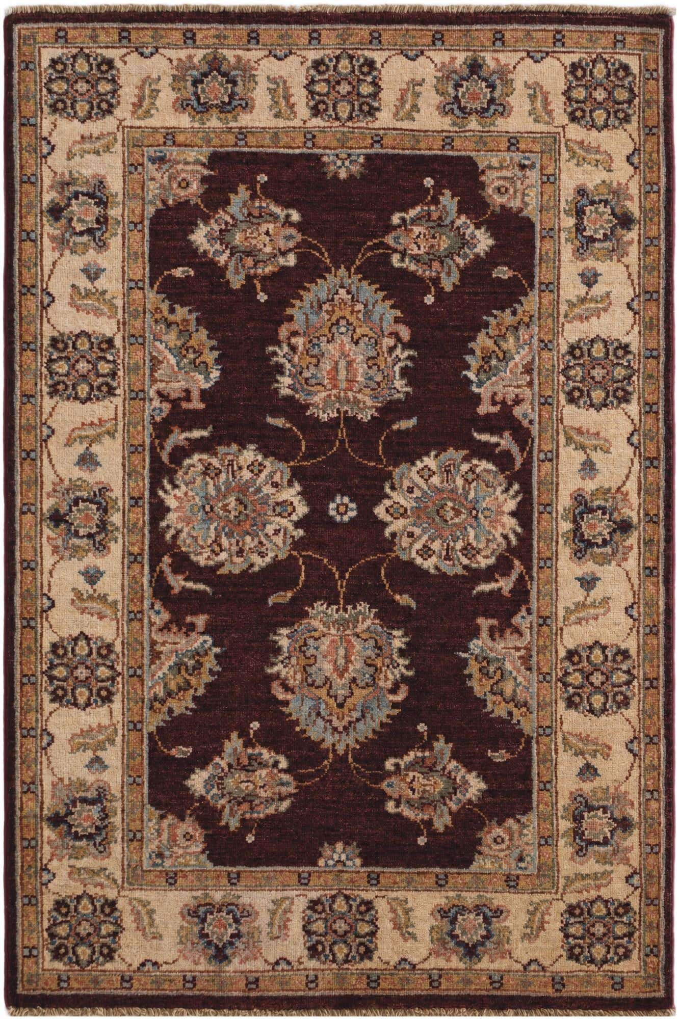 2' 9 x 4' Hand Knotted Ziegler Rug