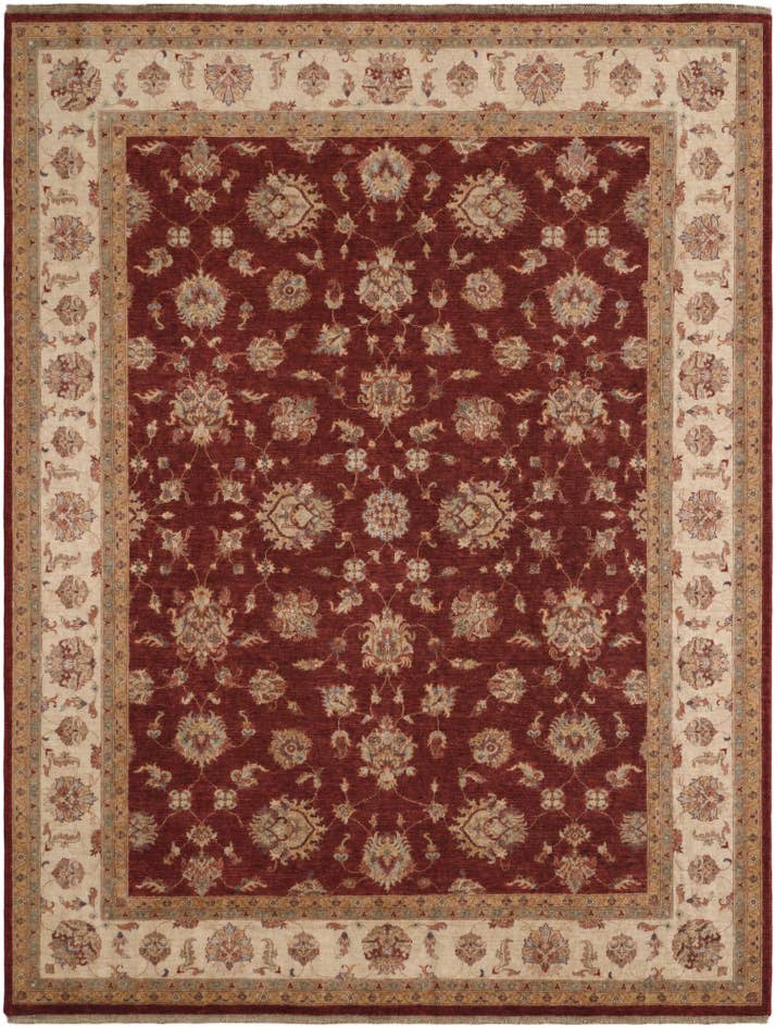 Detail image of 9' 1 x 11' 9 Hand Knotted Ziegler Rug