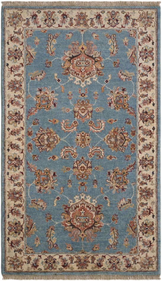 Detailansicht von 90cm x 150cm Handgeknüpft Ziegler Teppich